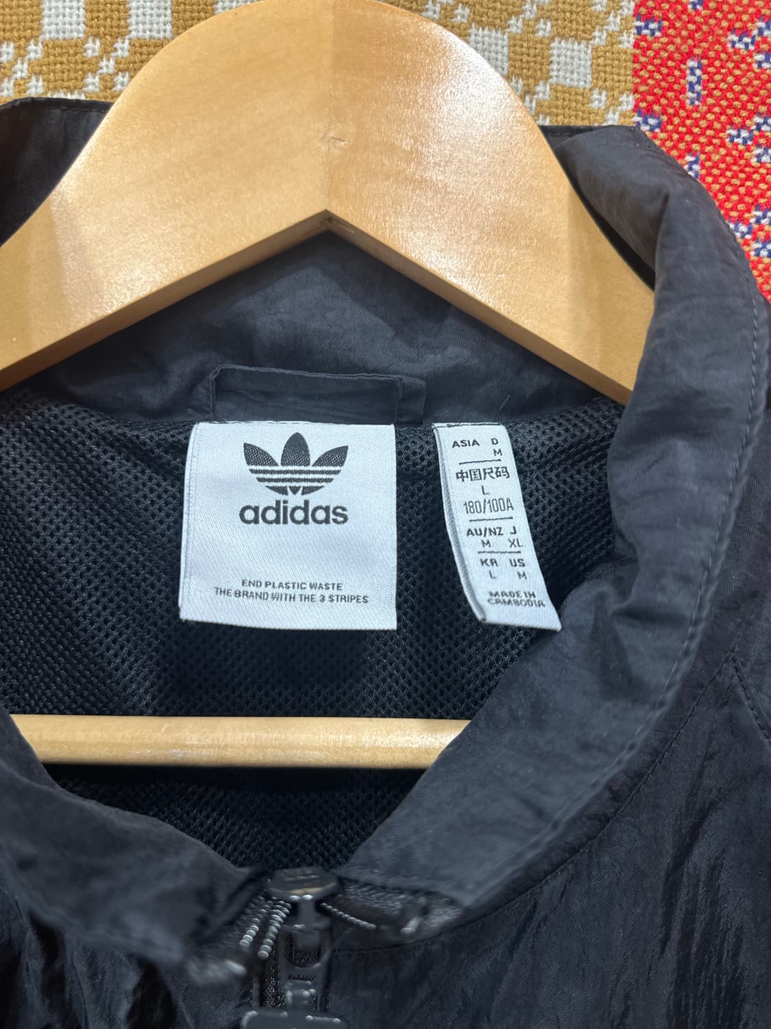 아디다스 블랙 바람막이 트랙 자켓 L 상품이미지3