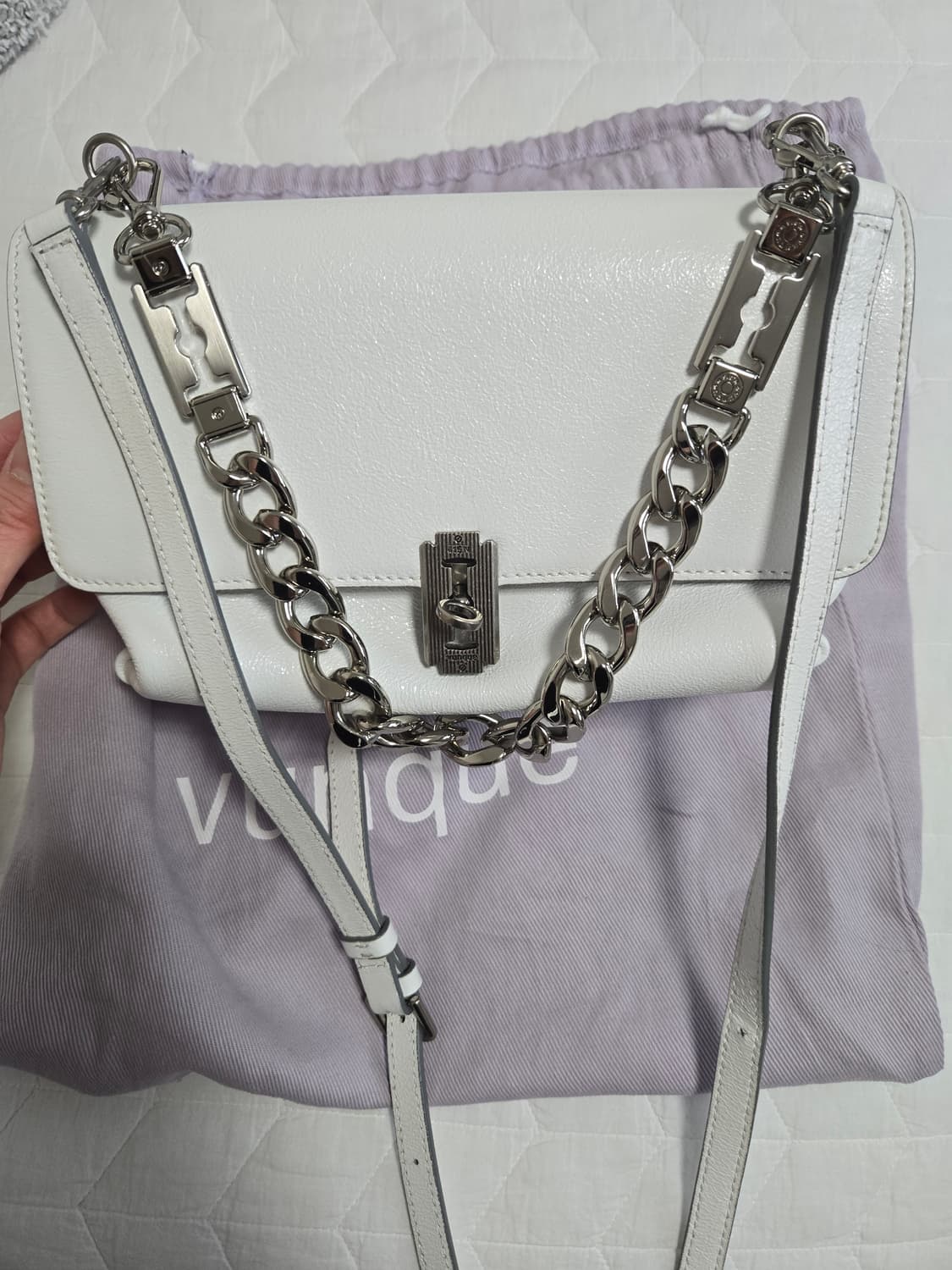 분크 바게트백 화이트(아이보리 아님) 상품이미지1