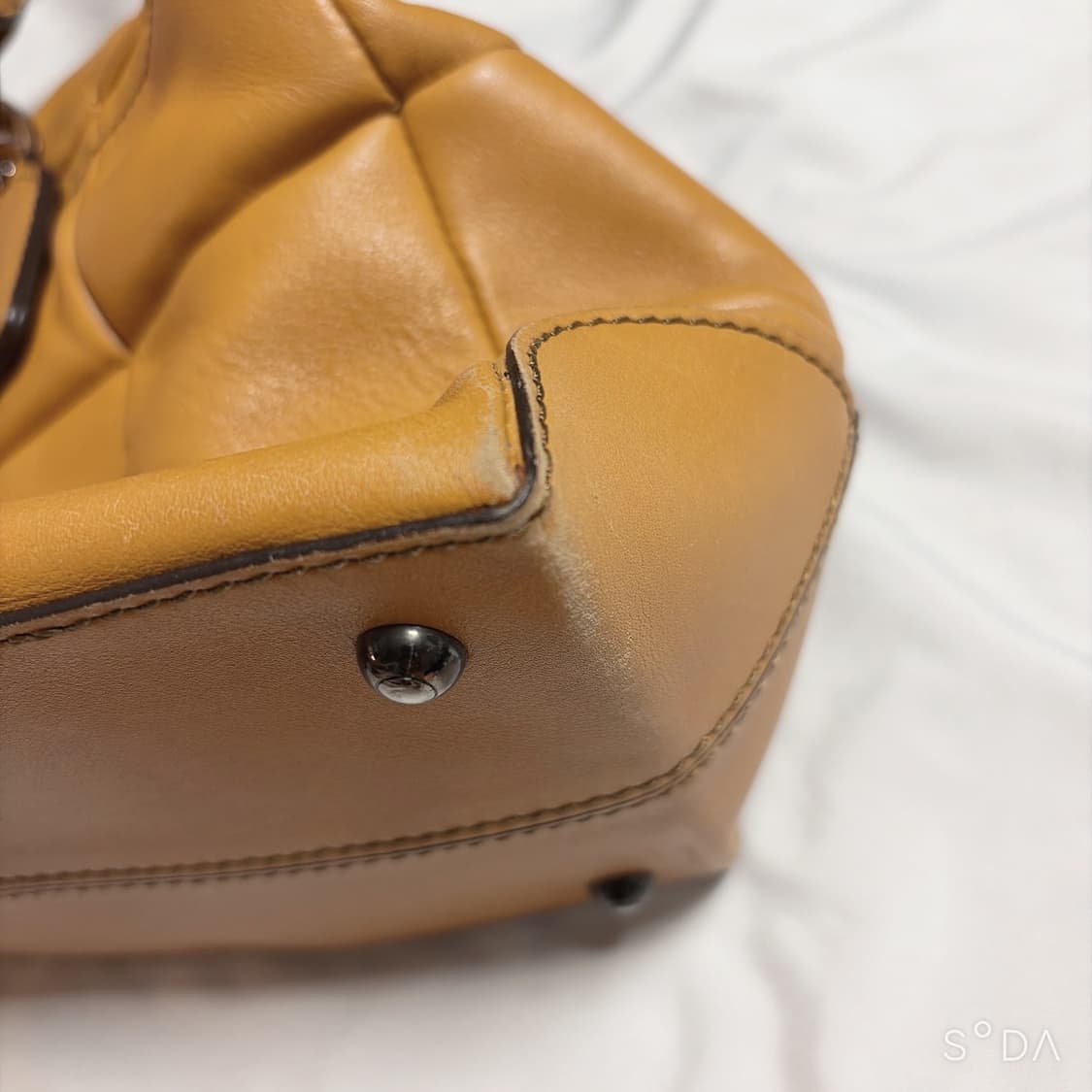 TOD'S 토즈 가죽 퀄팅 토트백 브라운(오렌지) 상품이미지7