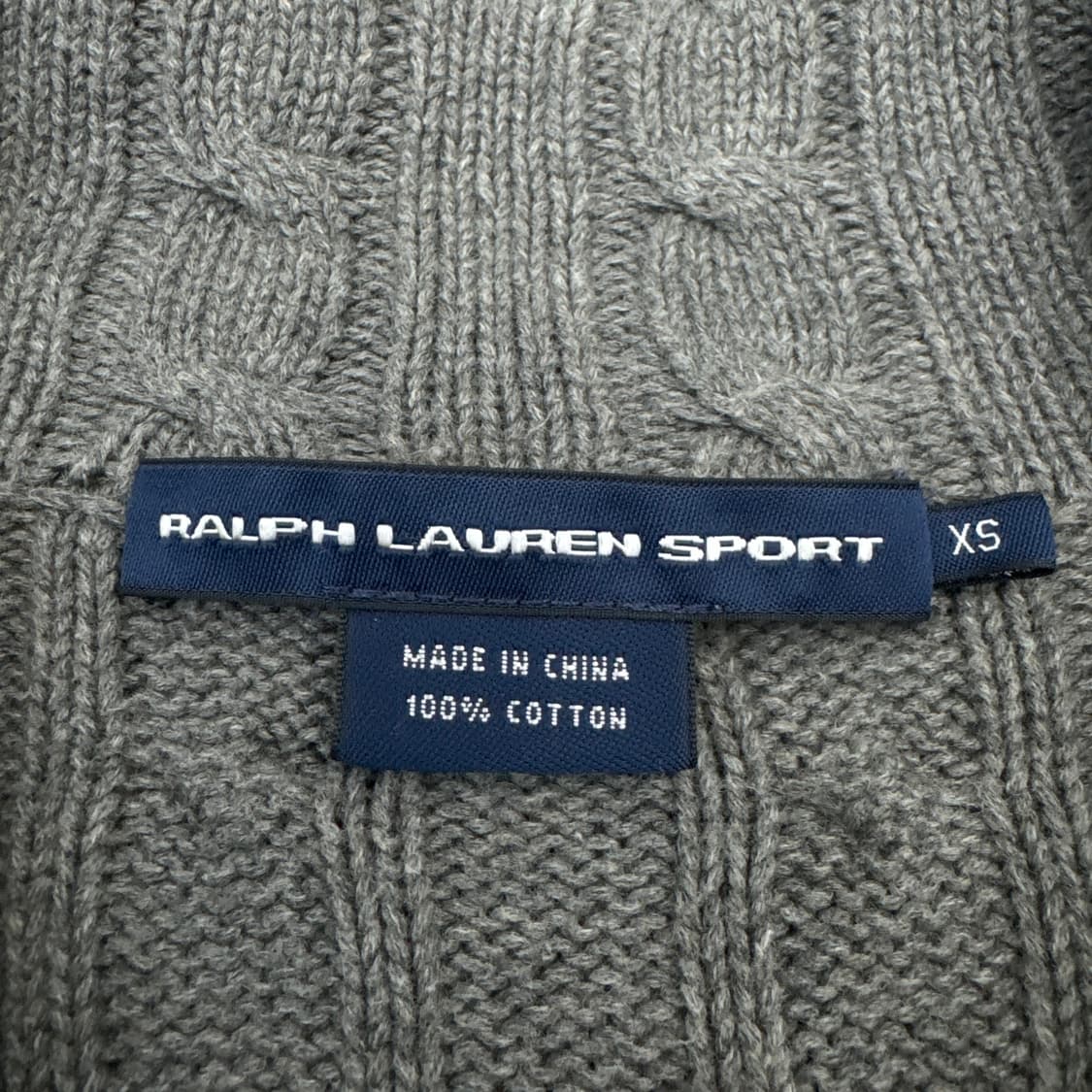 폴로 핑크 포니 딱붙 꽈배기 니트집업 그레이 상품이미지4