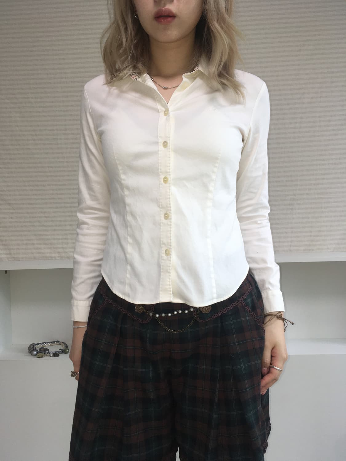 burberry london slim ivory shirt 상품이미지2