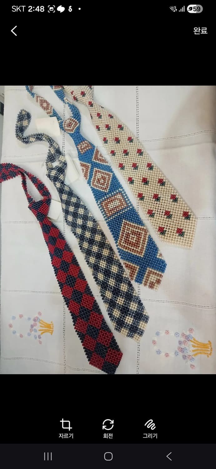 70,s-80,s빈티지 비즈 넥타이 상품이미지1