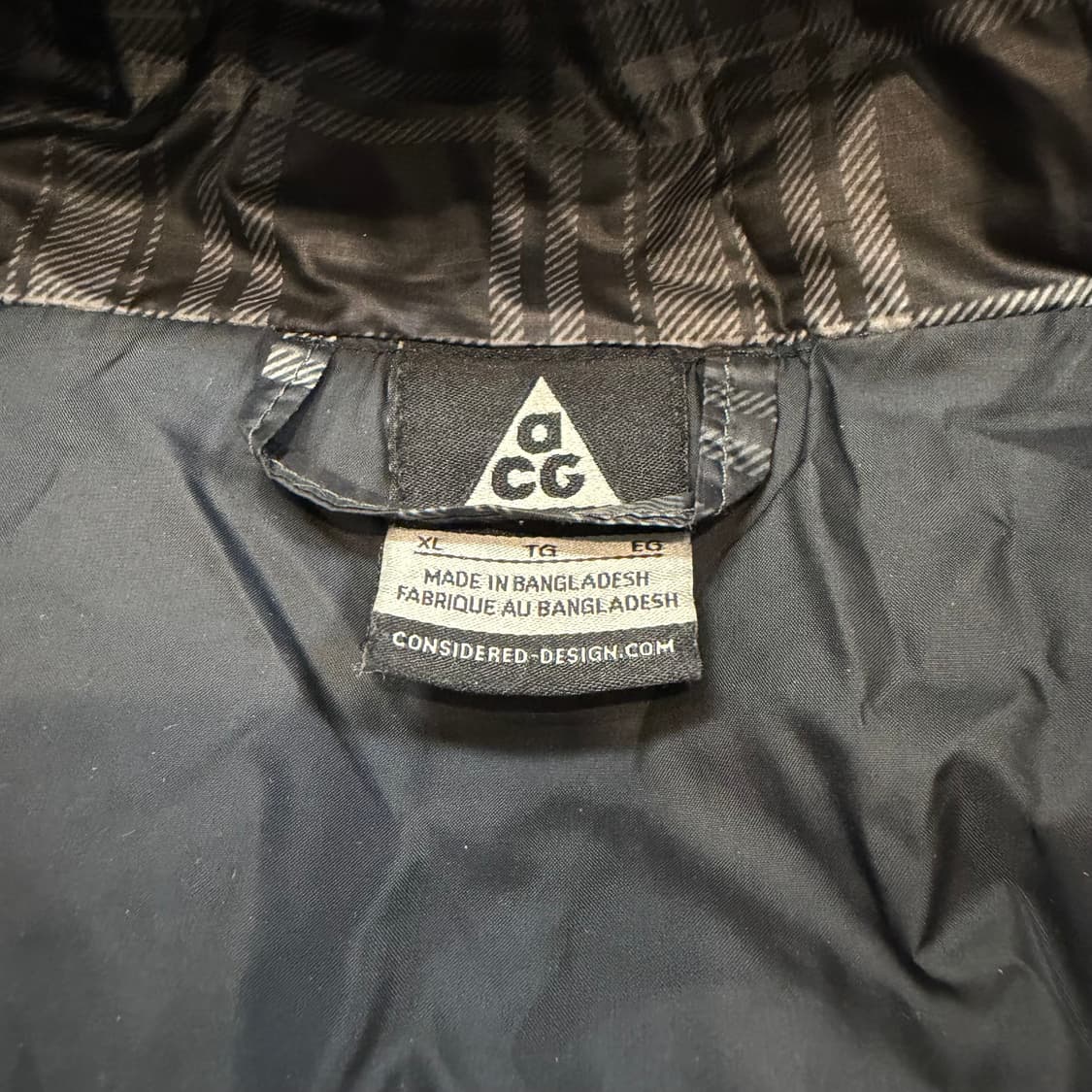 Nike ACG 투웨이 체크 패턴 구스다운 후드 패딩 상품이미지3