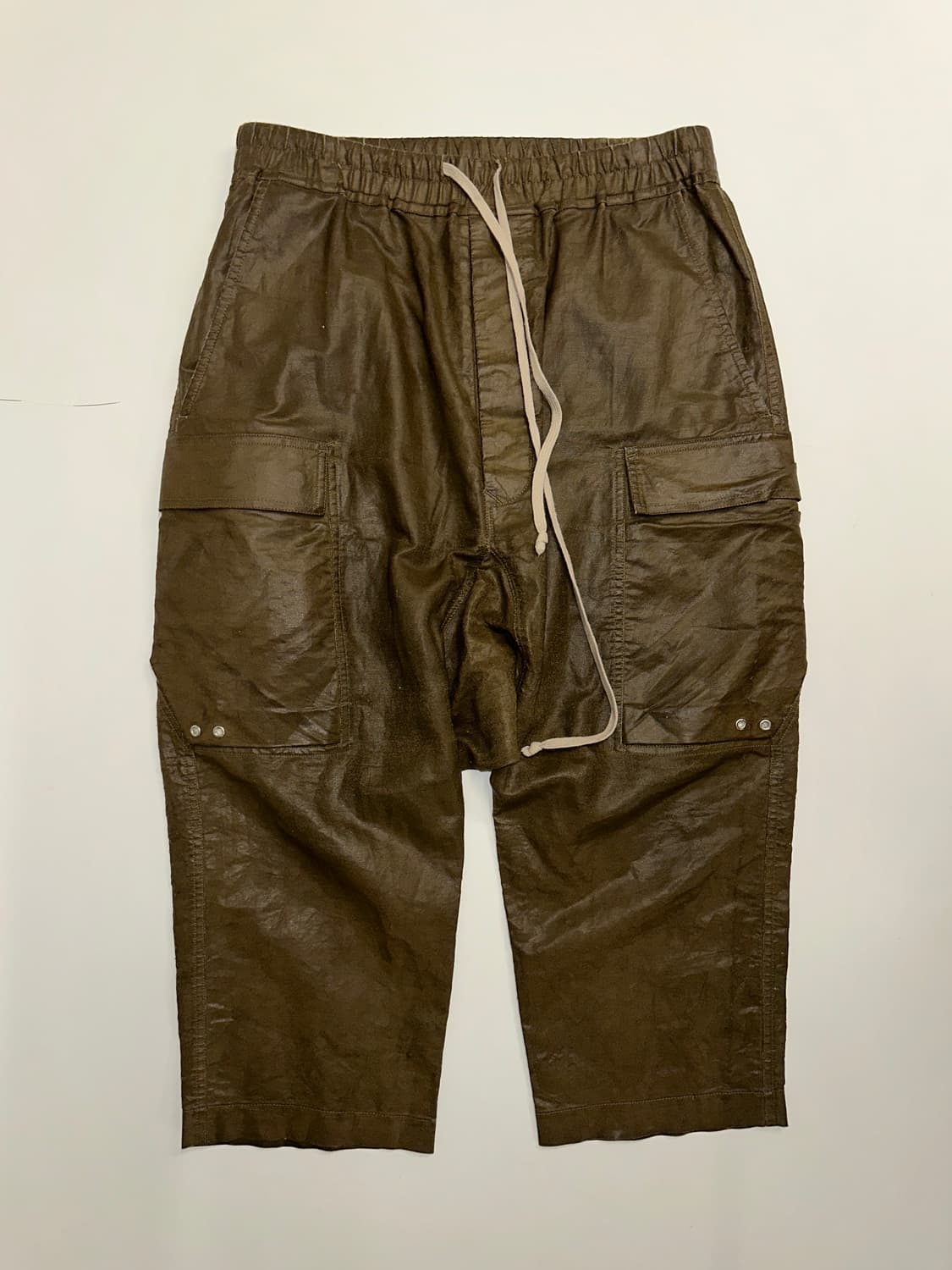 릭오웬스 왁스드 린넨 카고 팬츠 (50) 상품이미지2