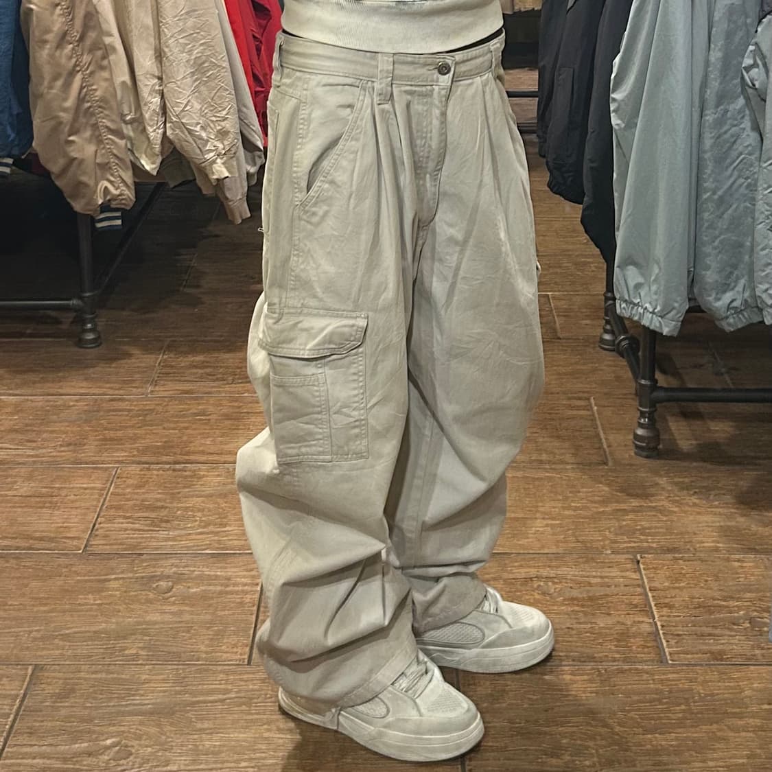 [HI] 빈티지 카고 팬츠 라이트 베이지 상품이미지3