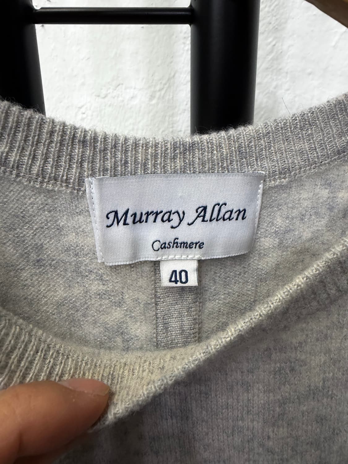 정품) 머레이알란 캐시미어100 니트 조끼 L 상품이미지6