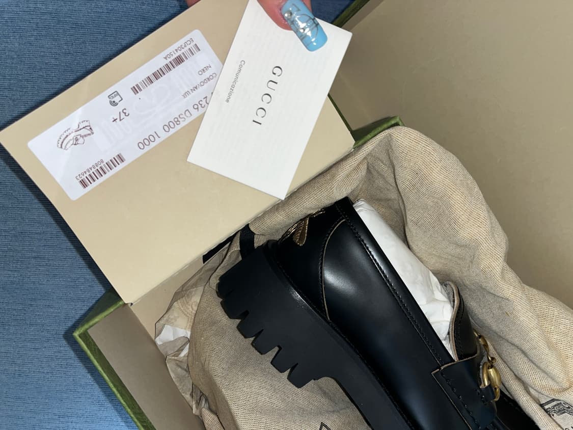 구찌 레더 러그 홀스빗 로퍼 37+ 새제품 상품이미지4