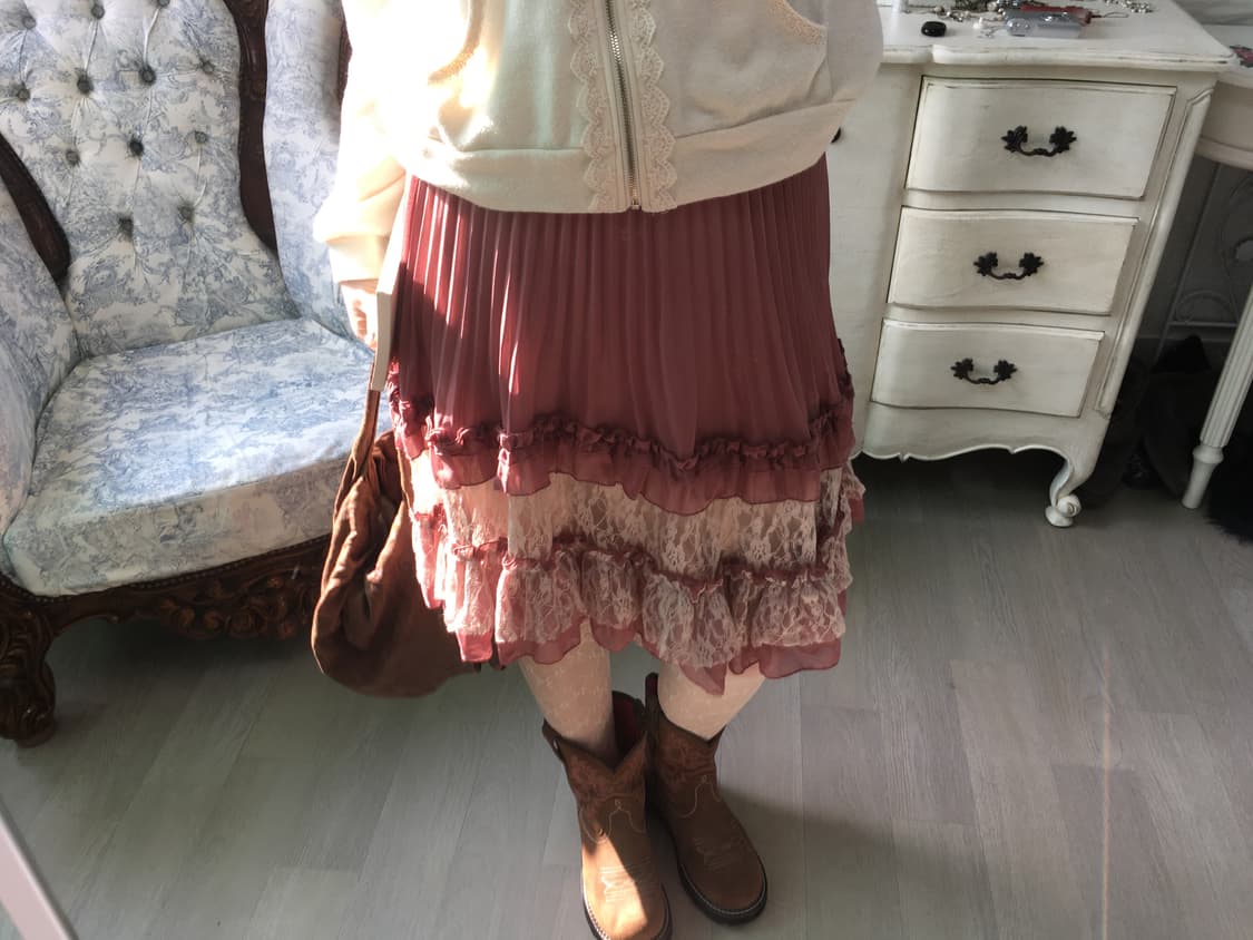 Axes femme 히메 갸루 레이스 캉캉 스커트 상품이미지2