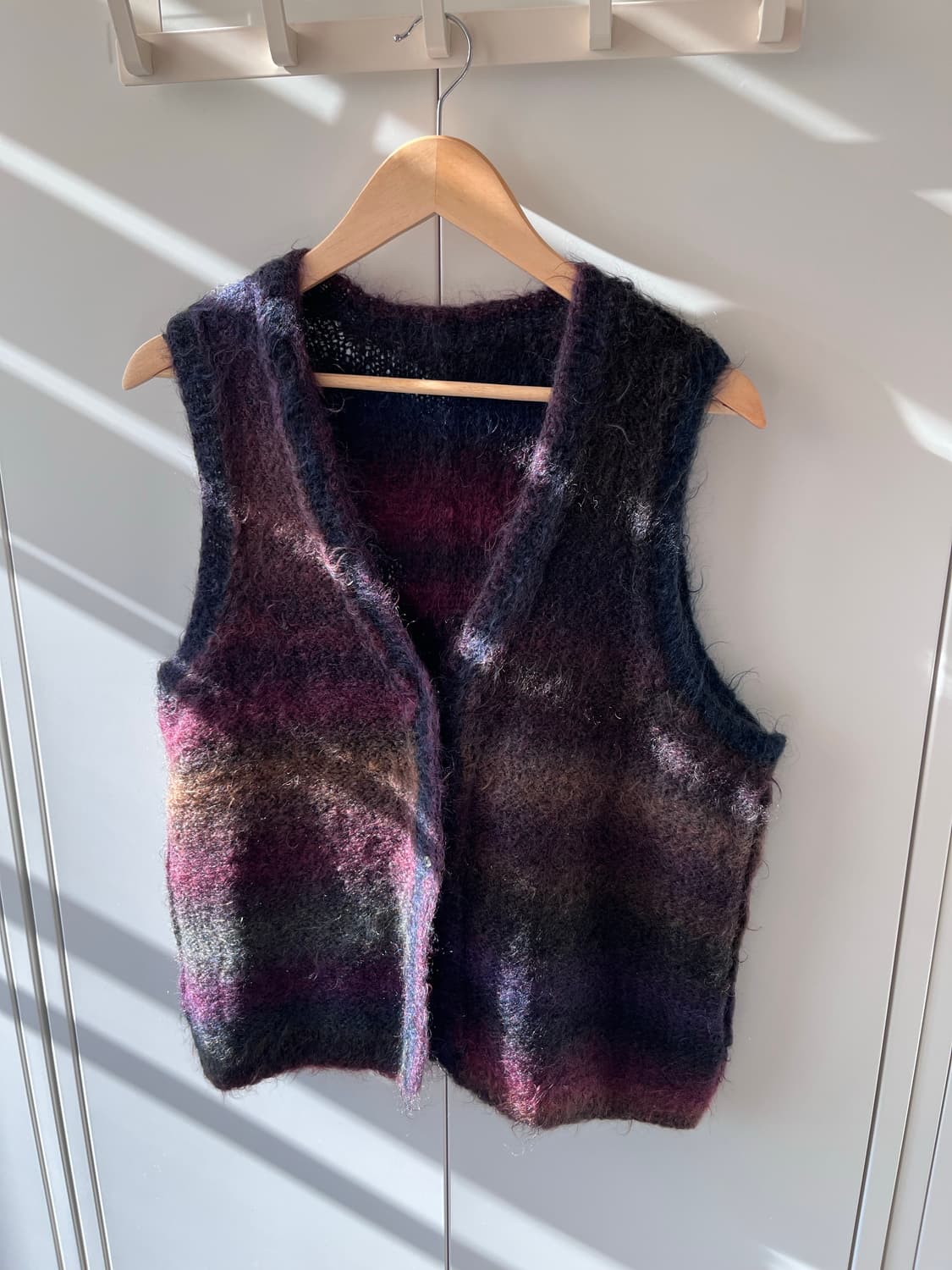 Vintage 모헤어 그라데이션 니트 조끼 가디건 상품이미지5