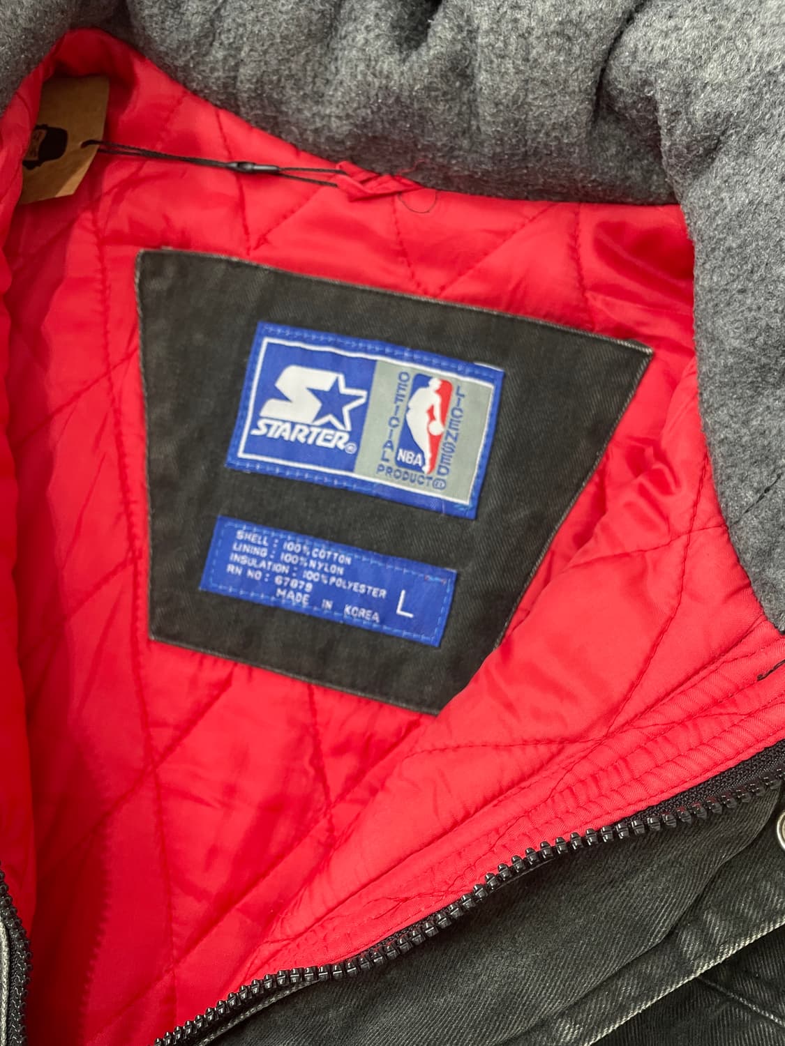 90’s 스타터 시카고불스 후드 바시티 자켓 상품이미지3