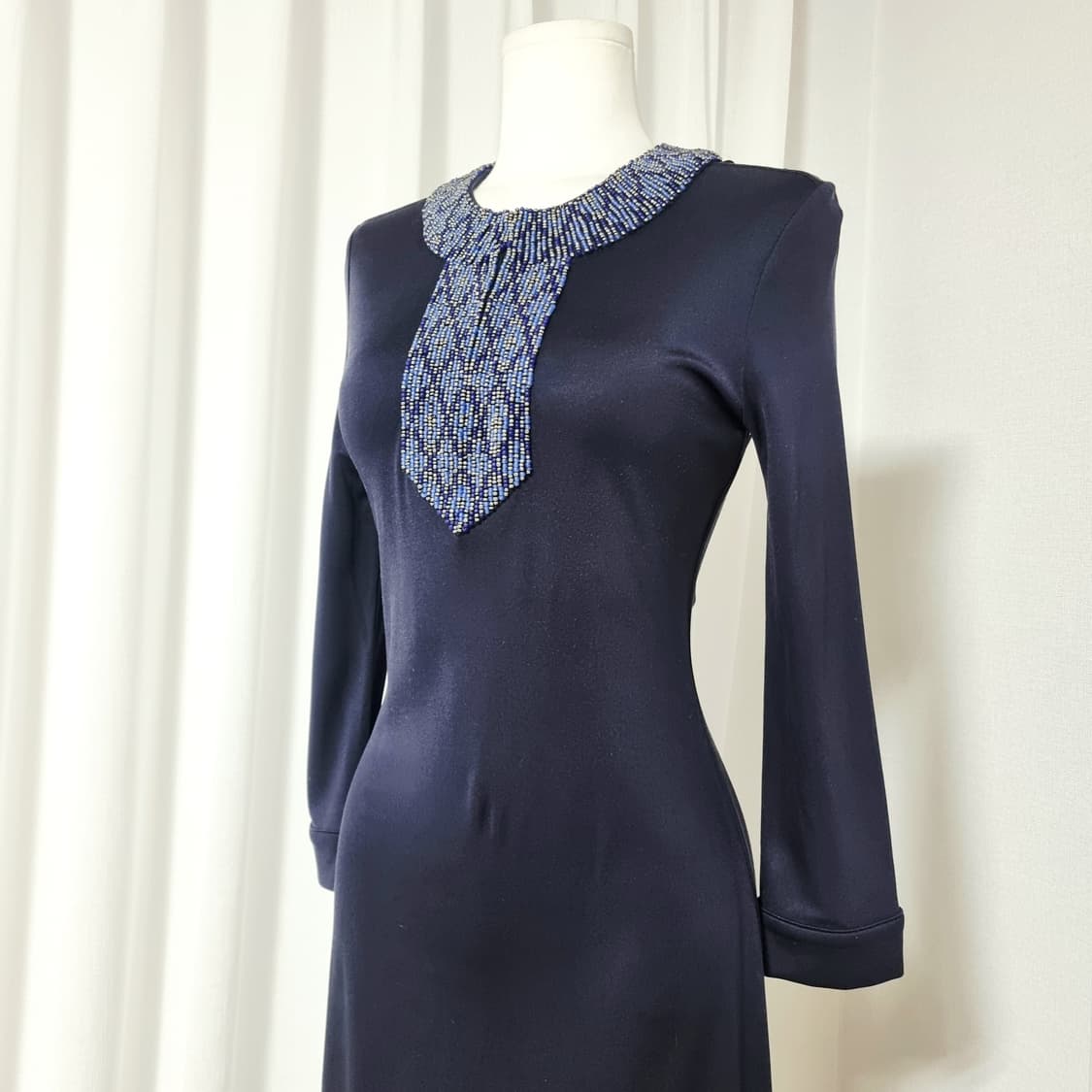 토리버치 비즈장식 실크100% 드레스 원피스 (44~날씬55) 상태최상 상품이미지4