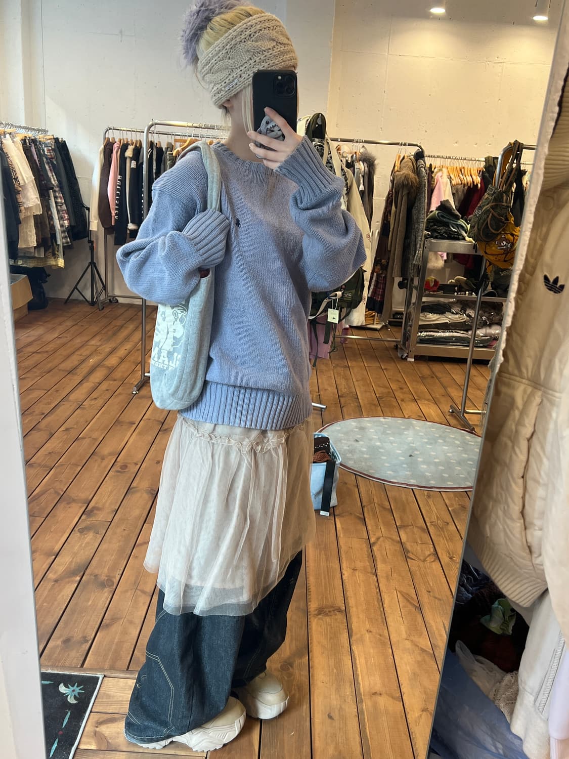 폴로 연보라 니트 상품이미지3