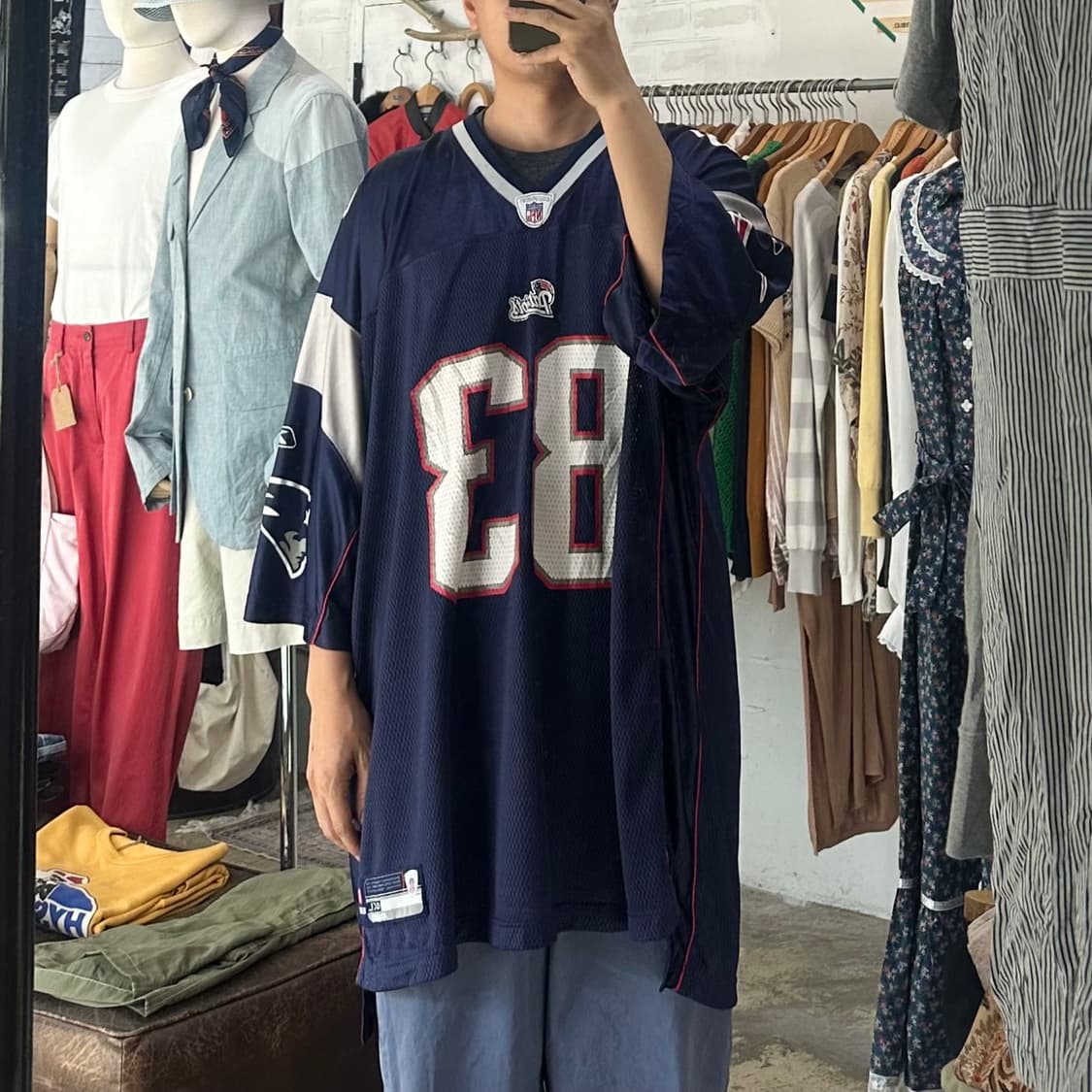 (착용컷) Reebok NFL 웨스 웰커 유니폼 상의 (남성용 4XL) 상품이미지3