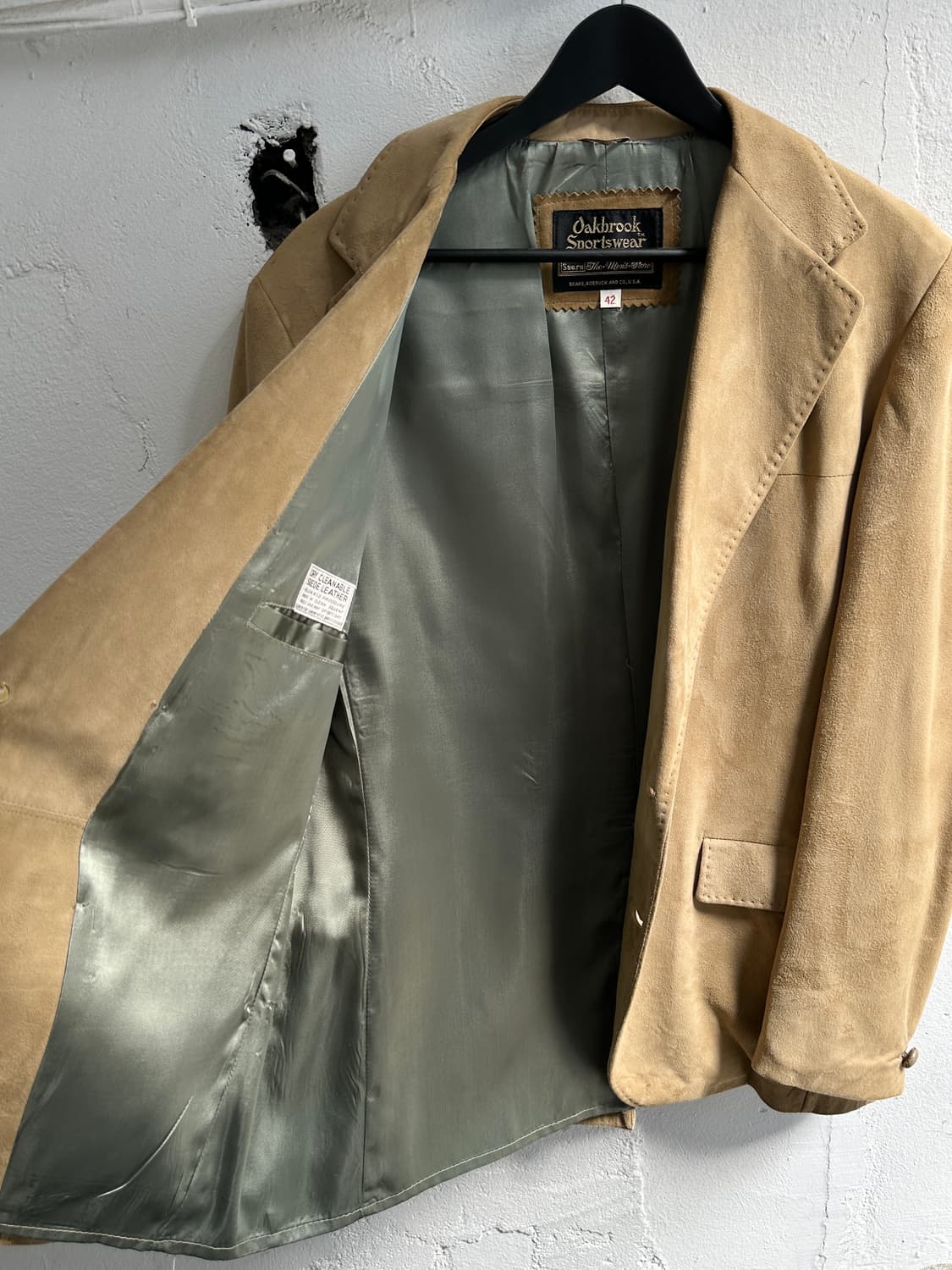 80's 빈티지 Sears 시어스 오크브룩 디어스킨 벅스킨 블레이저 상품이미지8