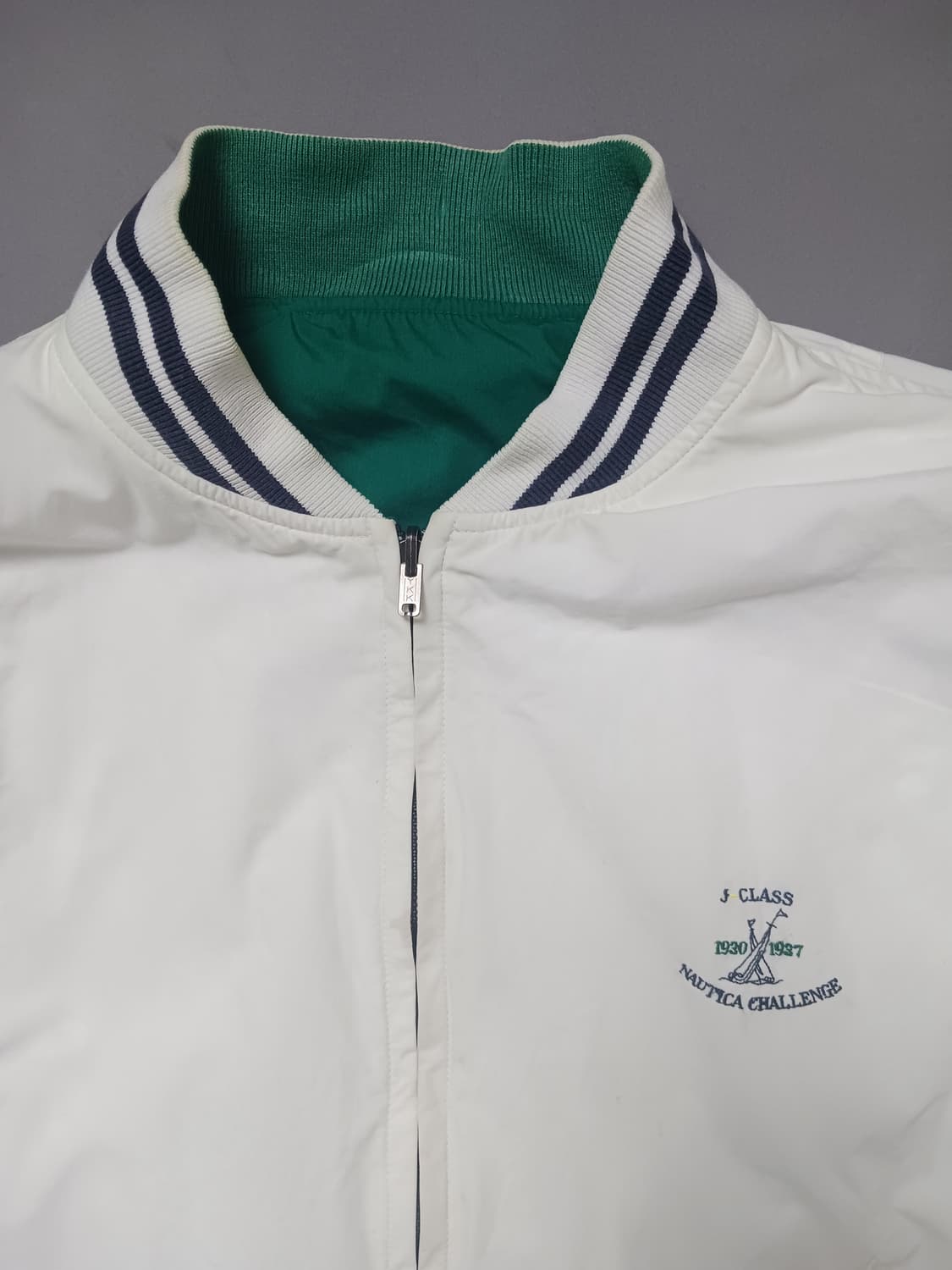 [XL] 노티카 재팬 90S 리버시블 봄버 자켓 그린/화이트 상품이미지2