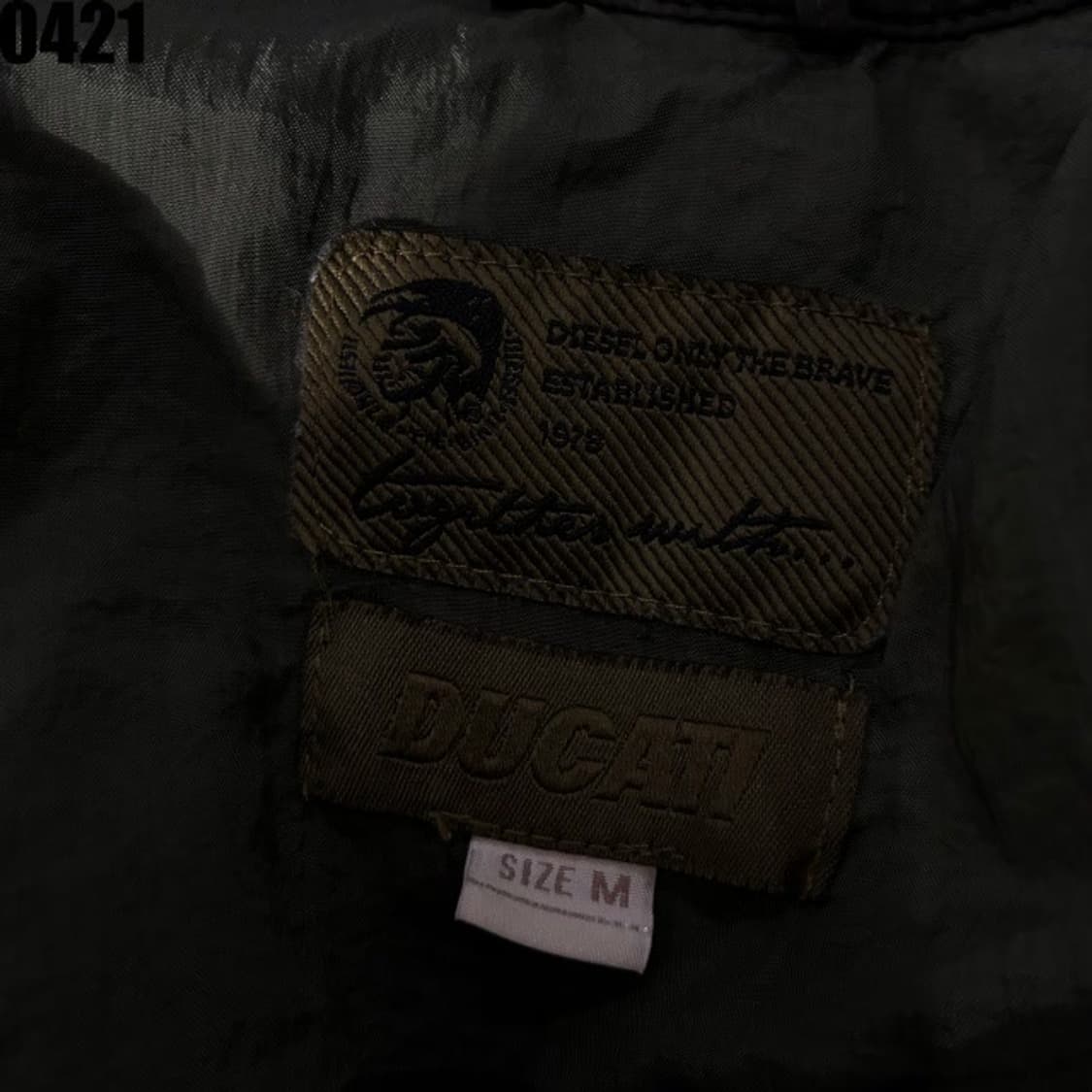 디젤x두카티 콜라보 퀄팅 봄버 자켓 M 상품이미지5
