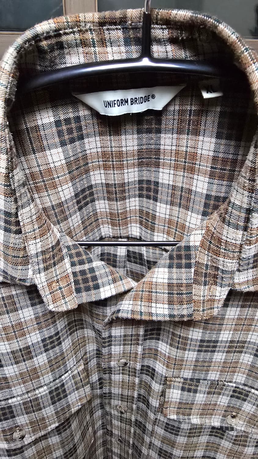유니폼브릿지 포켓 체크 오버셔츠 XL 상품이미지5