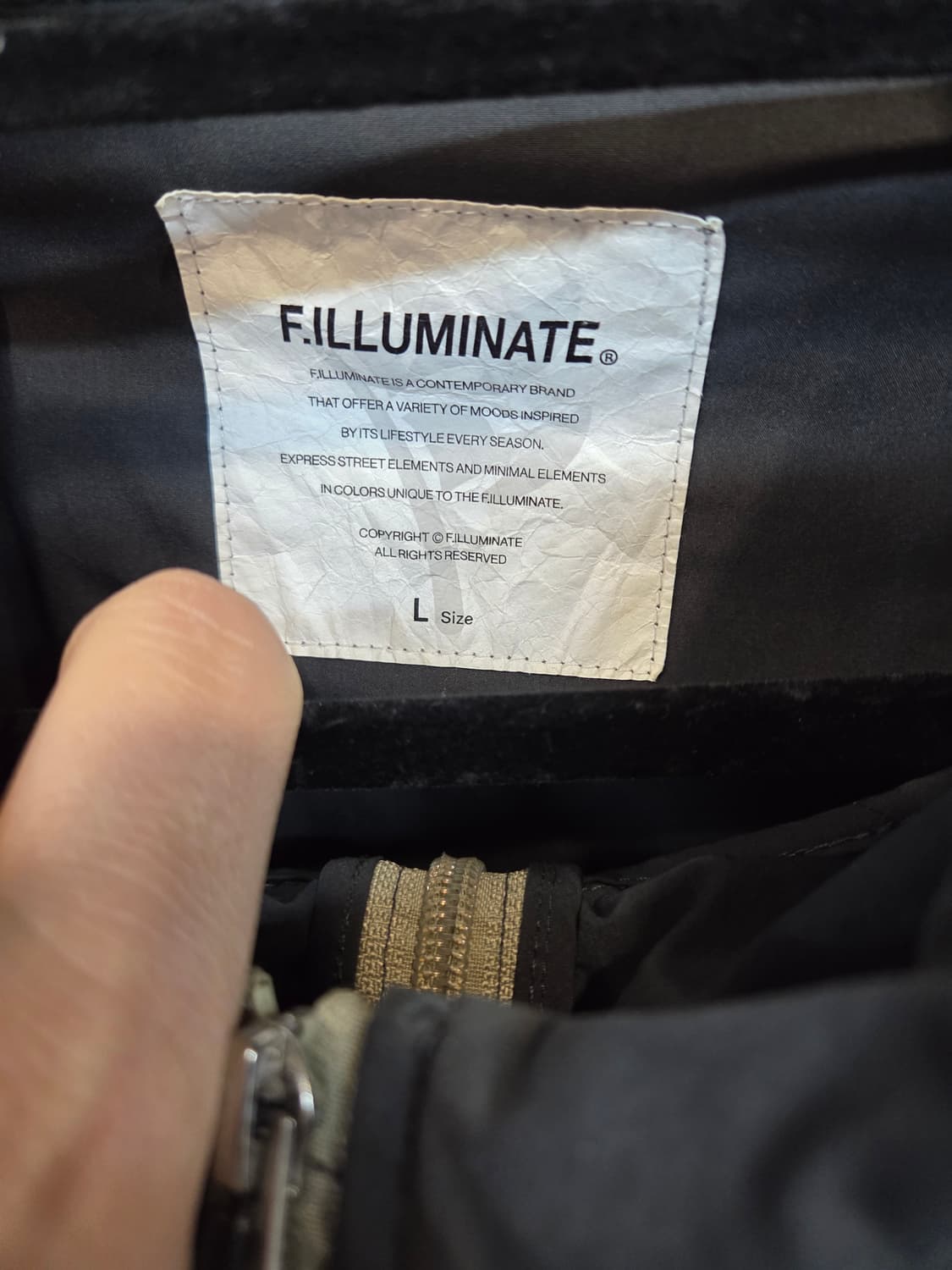 필루미네이트 타슬란 윈드 테이커 자켓 L 차콜 상품이미지3