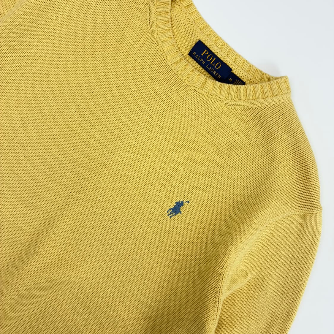 Polo  폴로 랄프로렌 자수 옐로우 코튼 니트 상품이미지3
