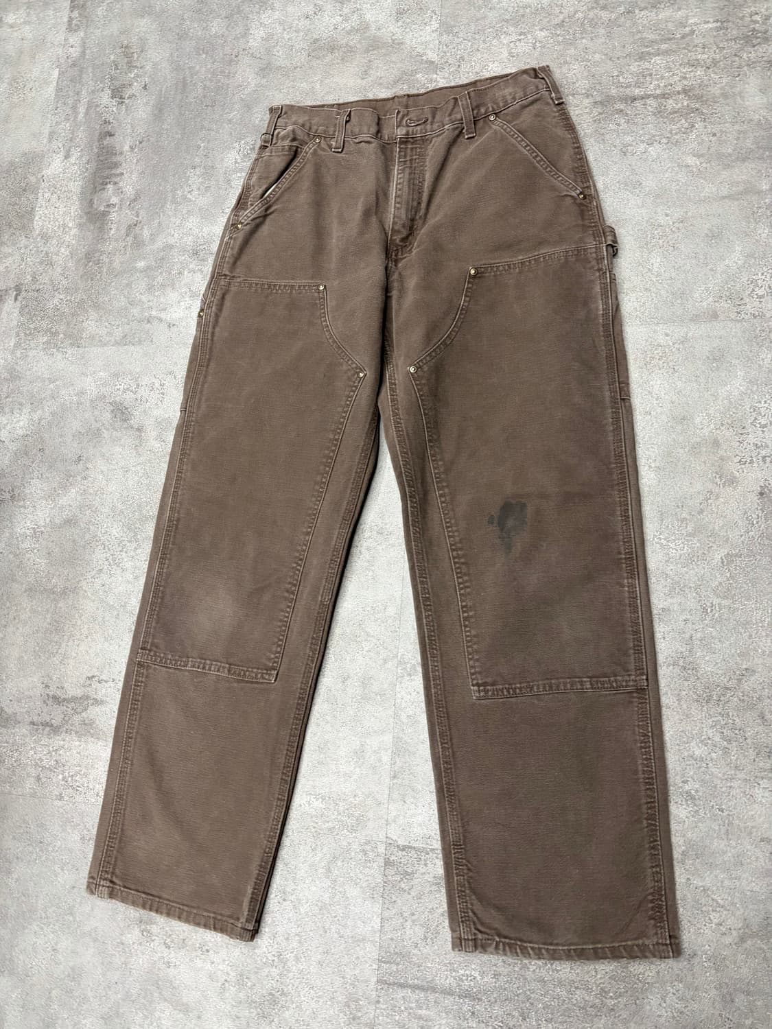 10s 칼하트 dkb 브라운 더블니 워크 팬츠 상품이미지3