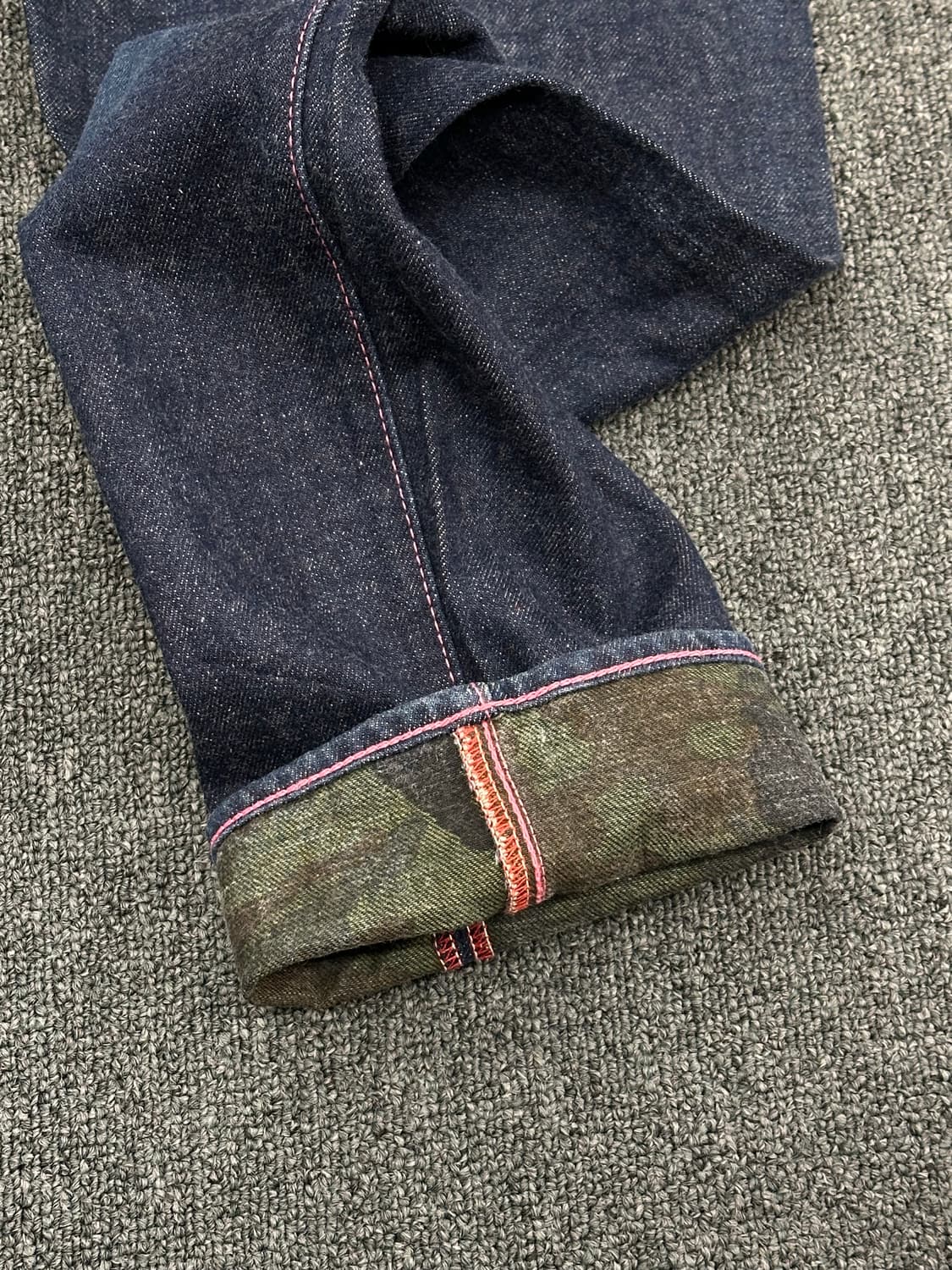 27)에비수 빈티지 포켓 프린팅 핑크 스티지 데님팬츠 상품이미지6