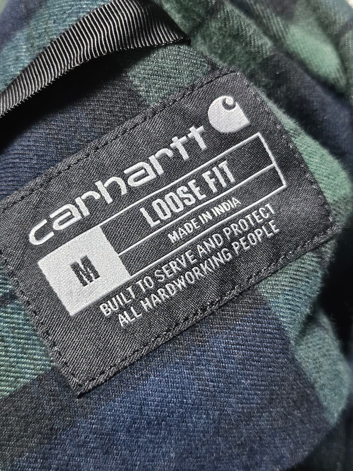 칼하트 플란넬 체크 루즈핏 셔츠 M 상품이미지3