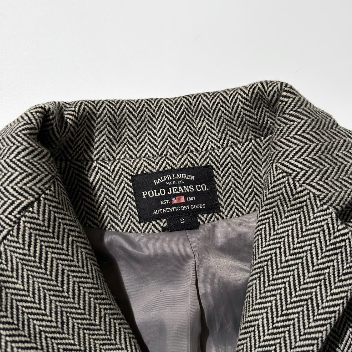 폴로 진스 컴퍼니 랄프로렌 헤링본 싱글 블레이저 자켓 상품이미지4