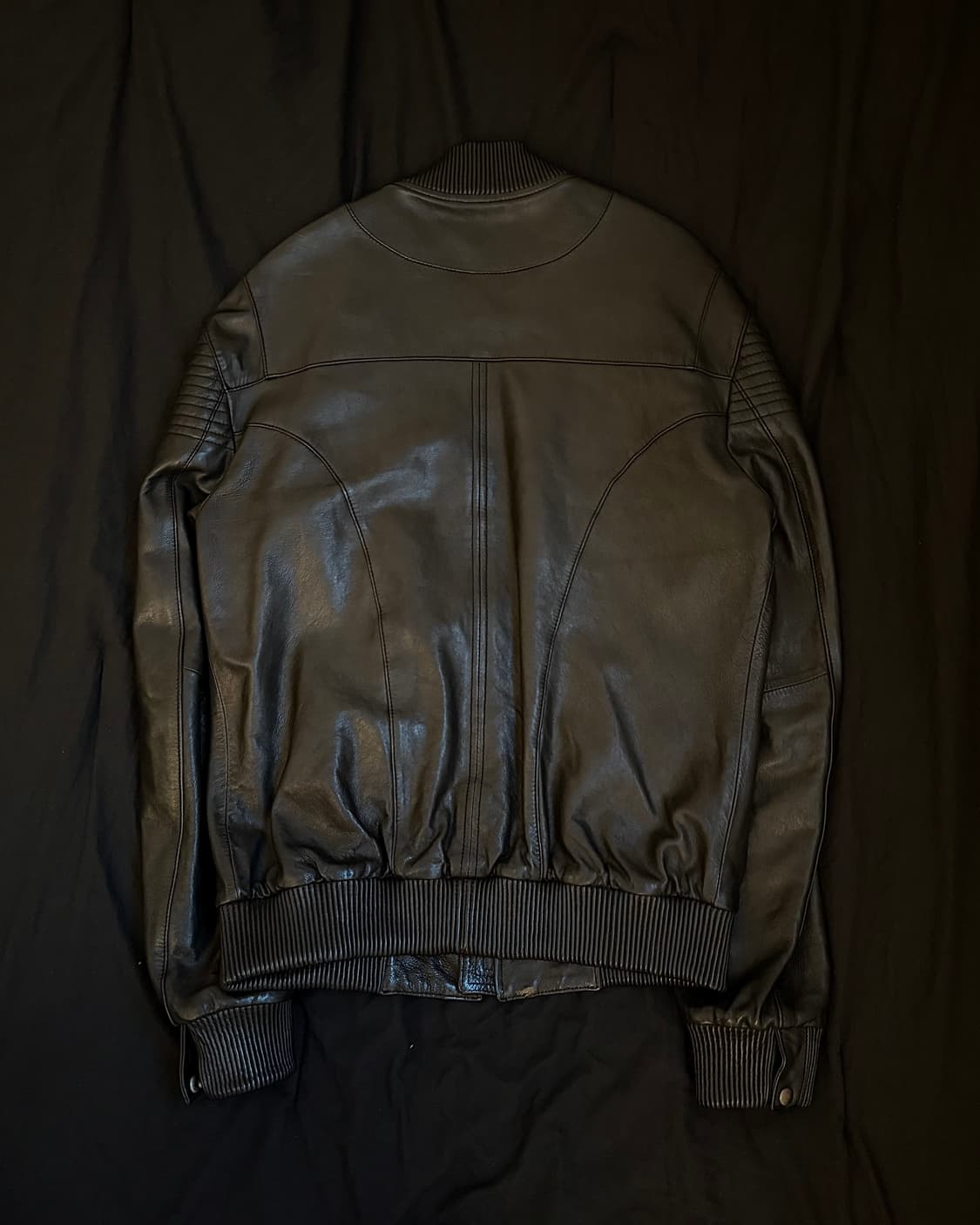빈티지 바이커 램스킨 자켓 상품이미지5