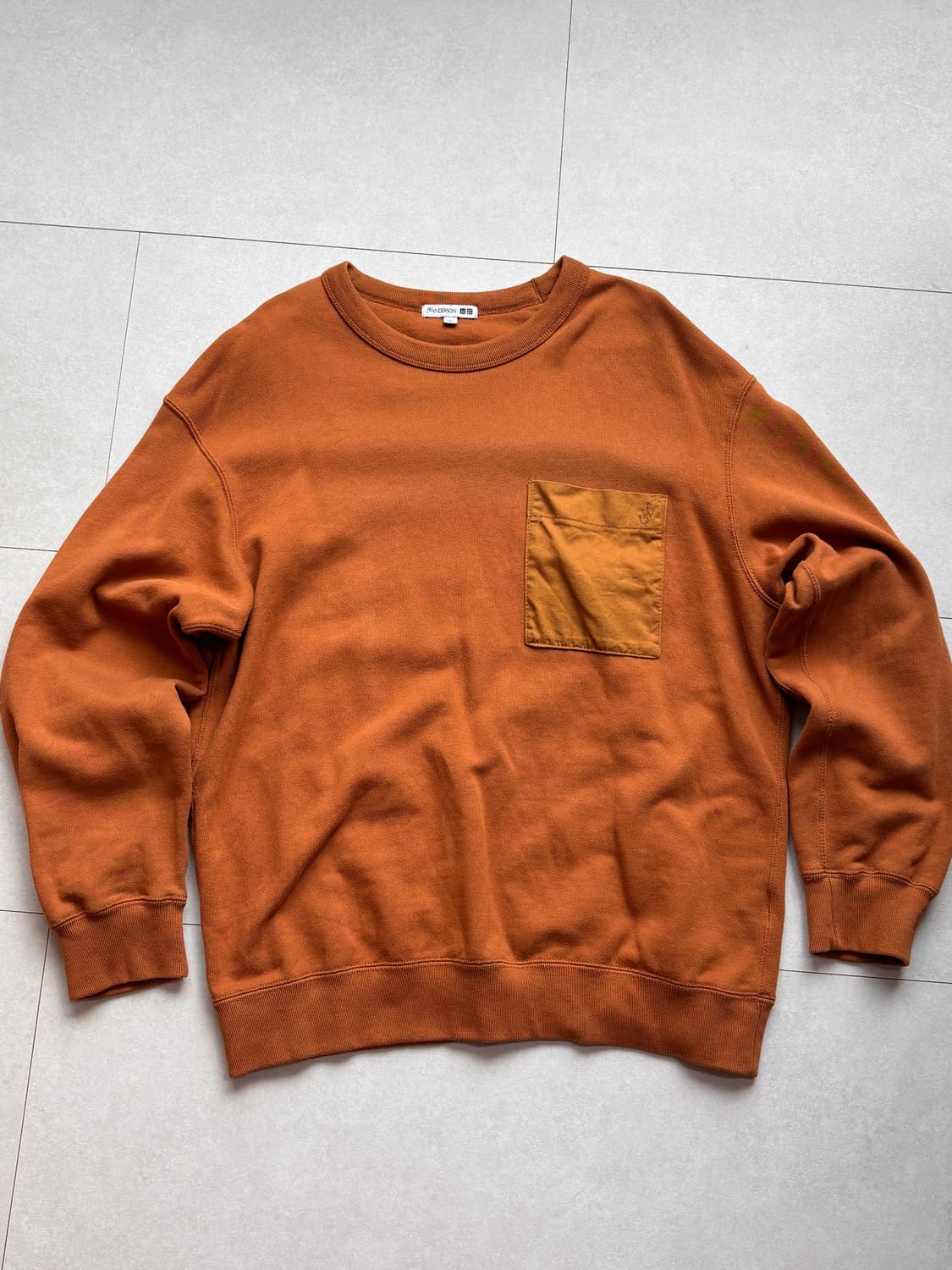 UNIQLO × JW앤더슨 브릭 브라운 엘보패치 맨투맨 XL 상품이미지2