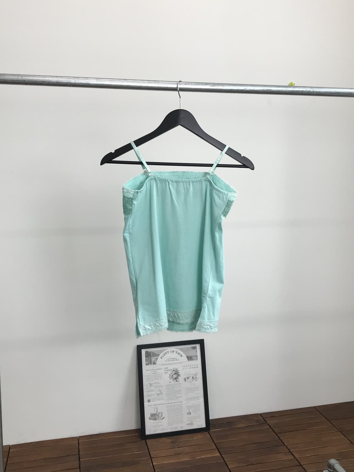 'Grove' Mint Frill Sleeveless T-Shirts 상품이미지2