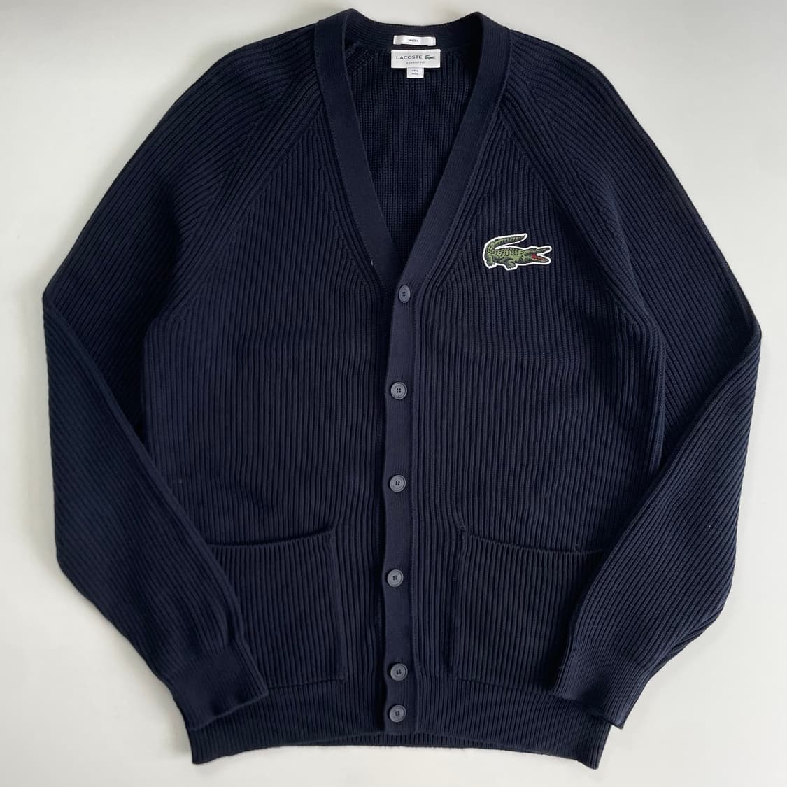 Lacoste 라코스테 신형 빅로고 업버튼 포켓 가디건 상품이미지1