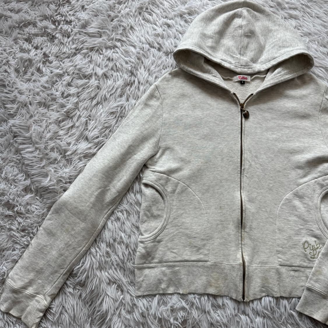 PINKLATTE 일본빈티지 y2k후드집업 러블리 노드 후드집업 S 37 상품이미지3