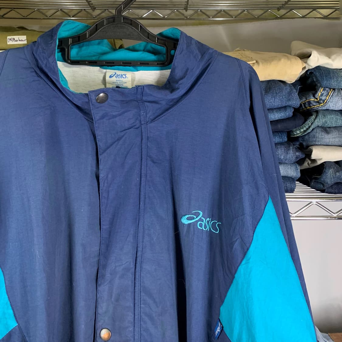 [2XL] 90's 아식스 올드스쿨 바람막이 상품이미지1