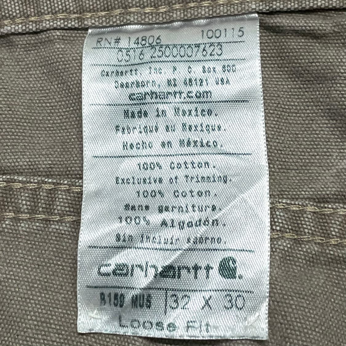 칼하트 싱글니 카펜터 디스 워크팬츠 mus 32 상품이미지5