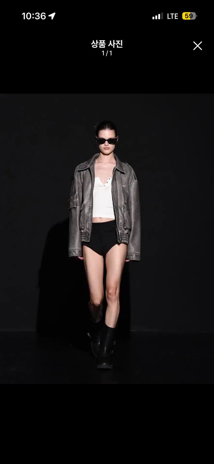 [1착]보헤미안서울 봄버 레더 점퍼 워시드그레이 2 leather 상품이미지2