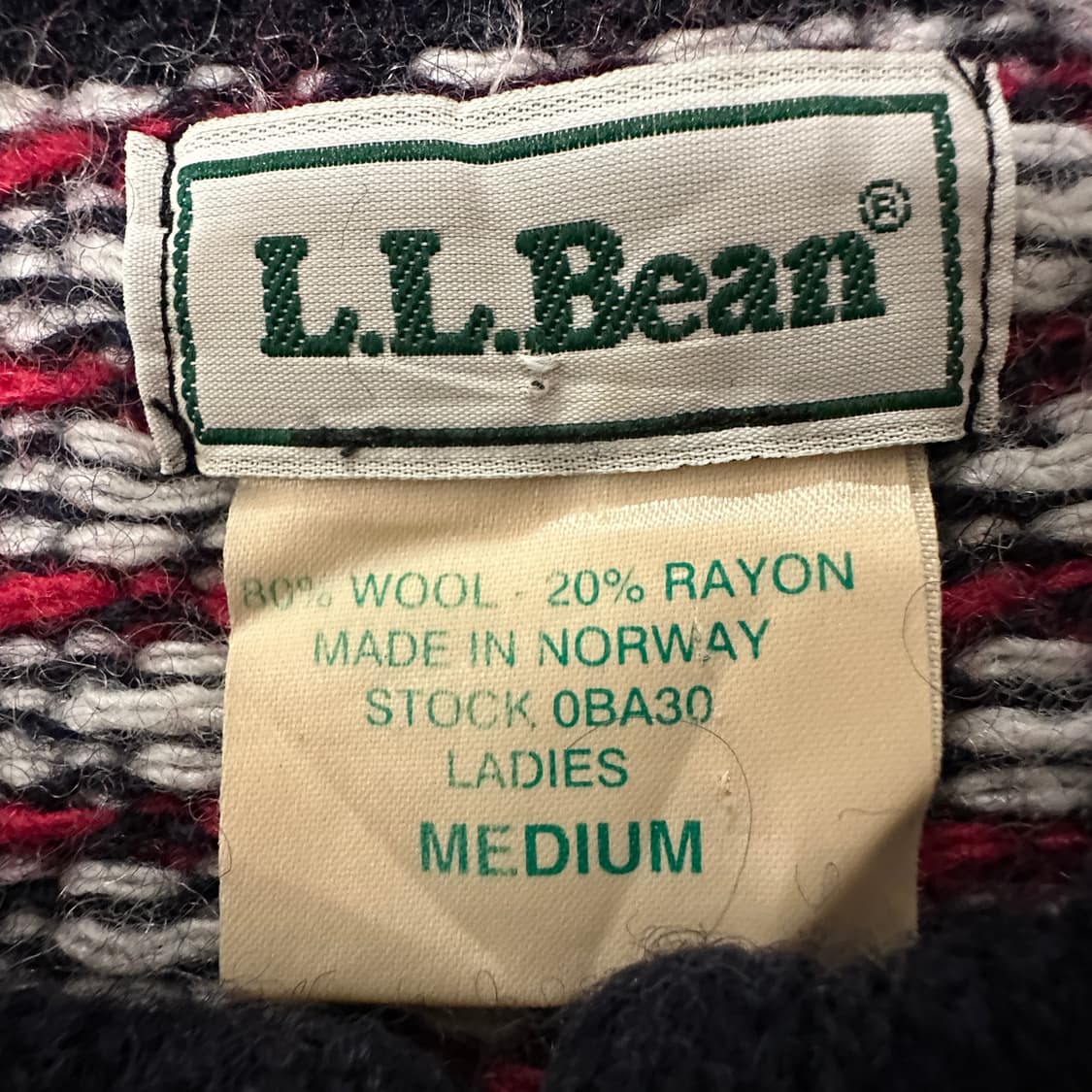 L. L. BEAN norway made knit cardigan 상품이미지4