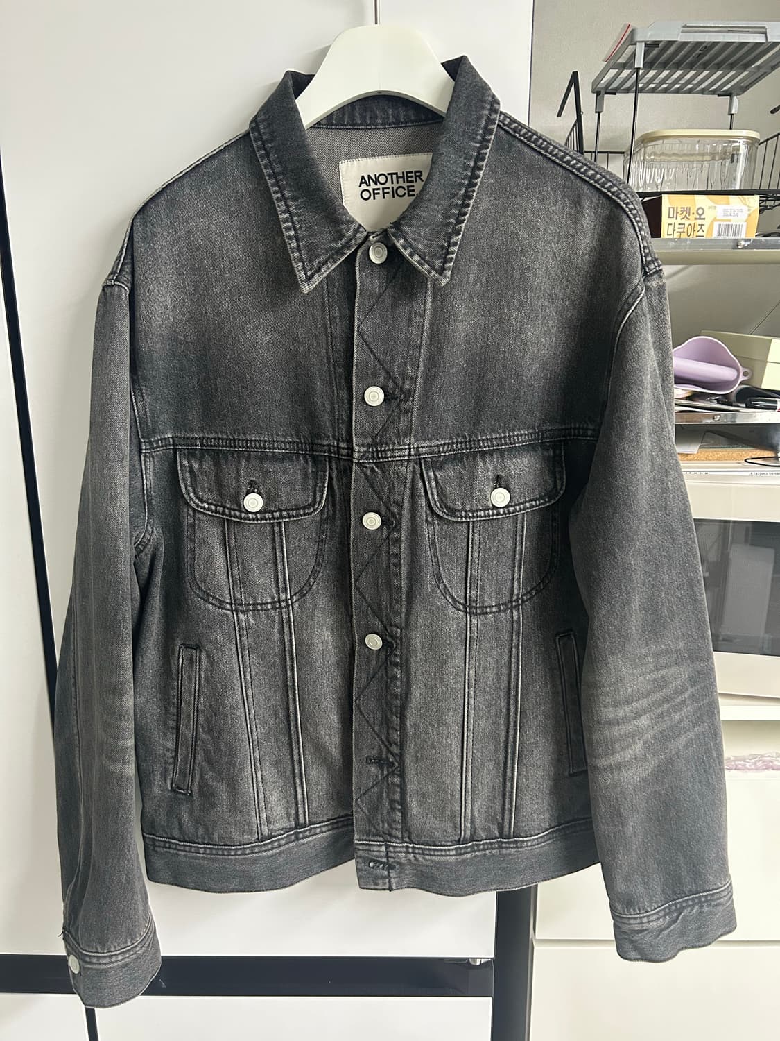 어나더오피스 라이더 데님자켓 03사이즈 팝니다 상품이미지2