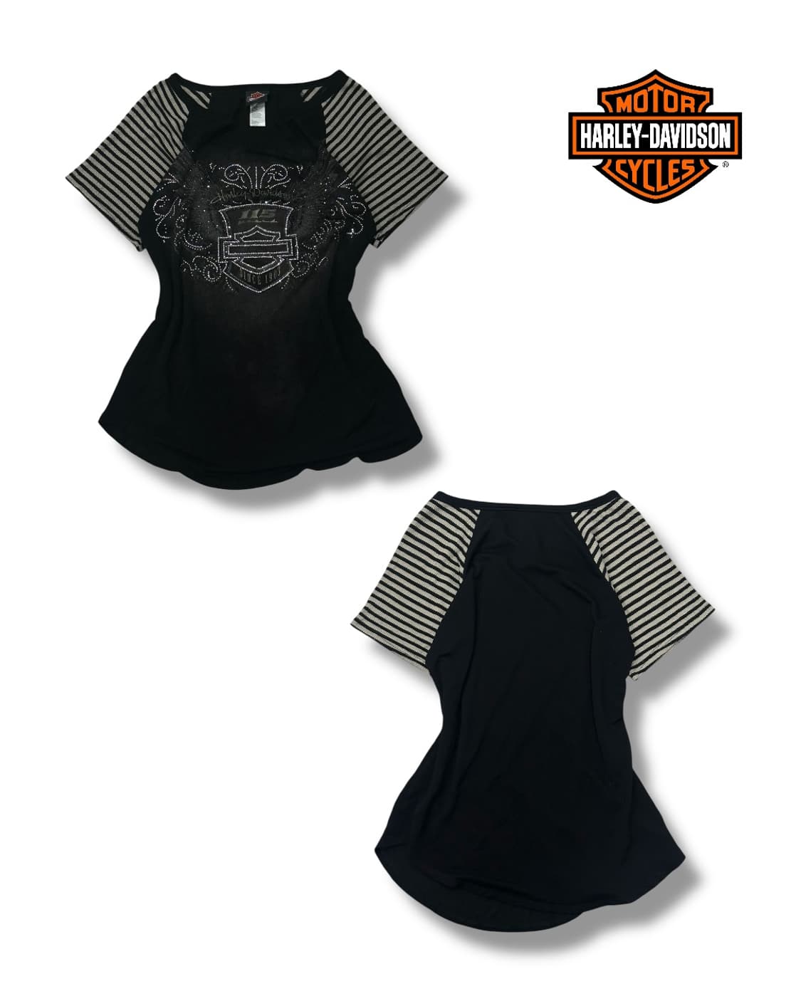 할리데이비슨 글리터 디테일 반팔티 상품이미지2