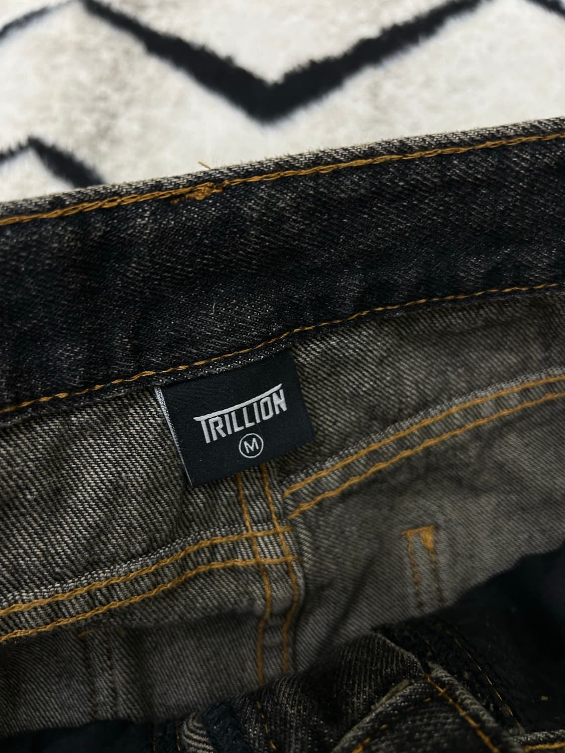 [M]트릴리온 포켓 와이드 벌룬 워싱 데님팬츠 상품이미지4