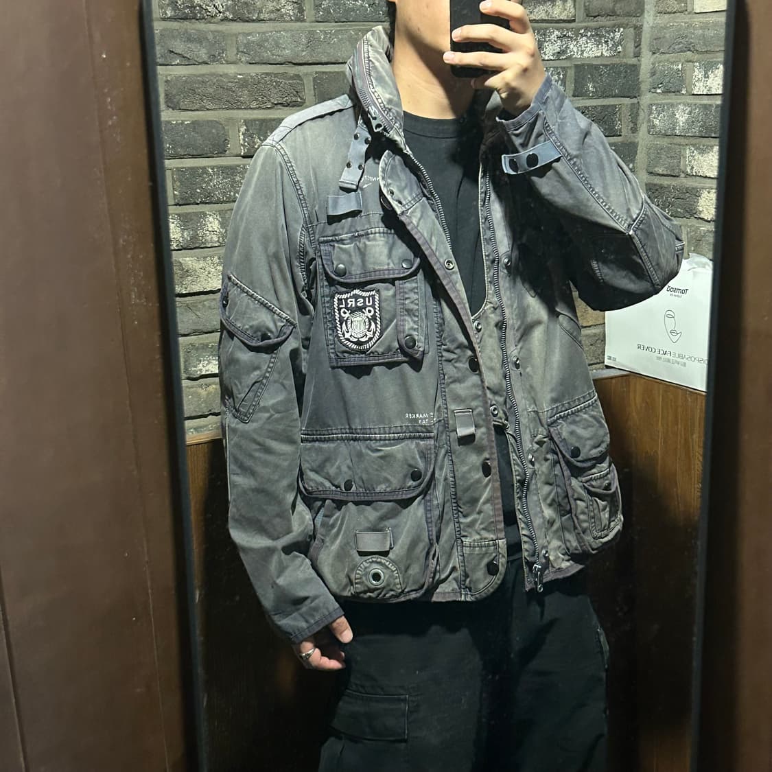 L) 폴로 랄프로렌 USRL 해군 밀리터리 빈티지 자켓 레어 상품이미지9