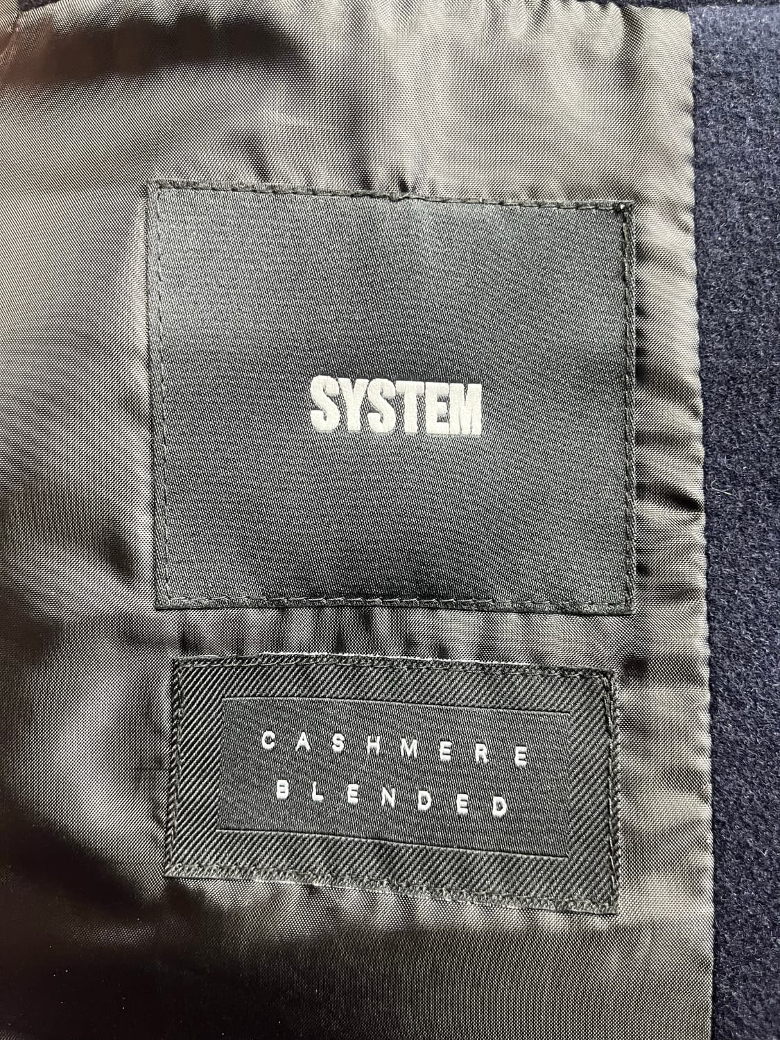 시스템옴므 다크네이버 더블 코트 100사이즈 상품이미지5