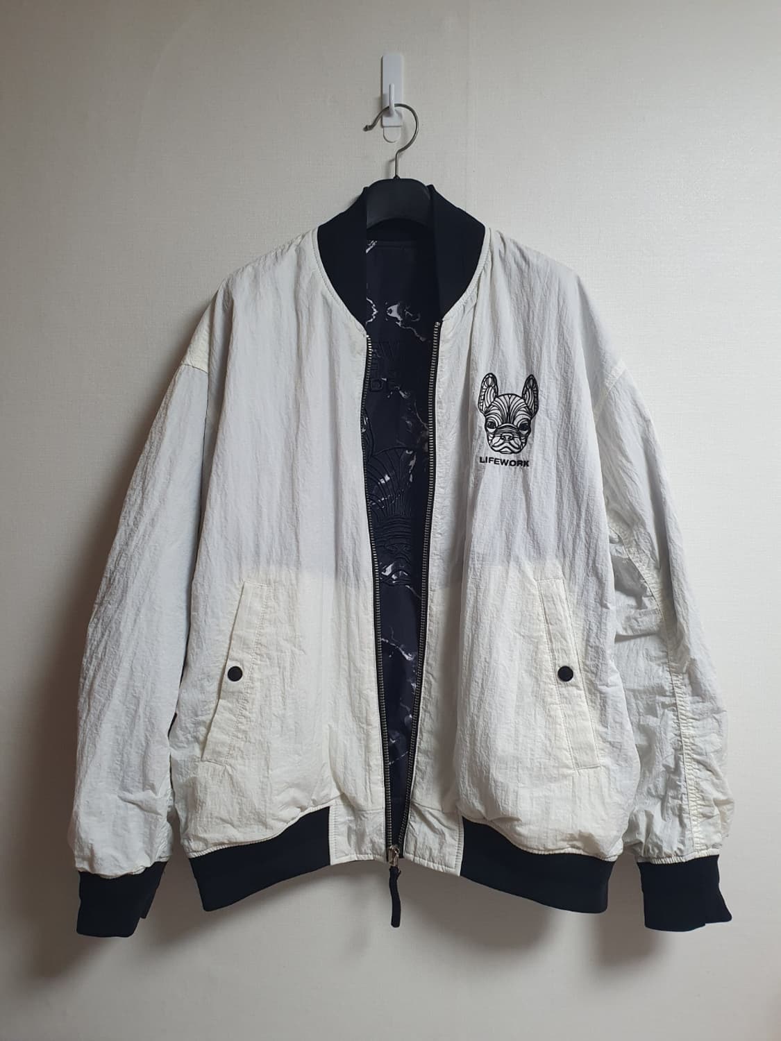 라이프워크 플라이트 자켓 항공점퍼 패턴블랙 M 상품이미지7