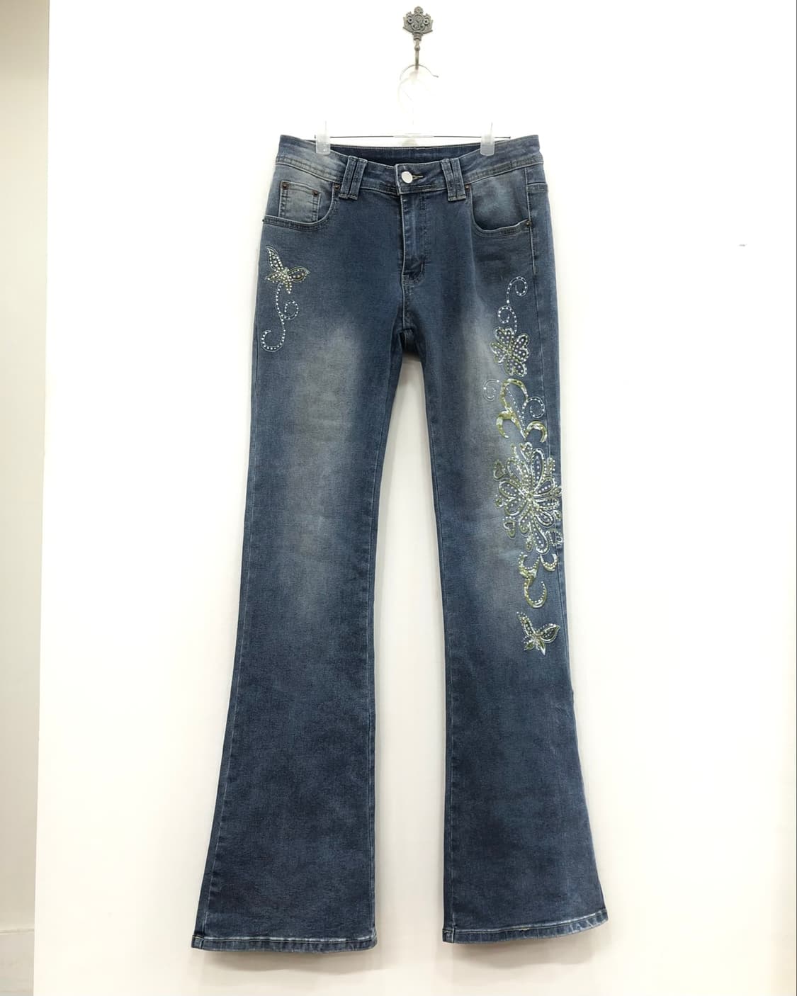 cubic embroidered bootcut denim jeans 상품이미지5