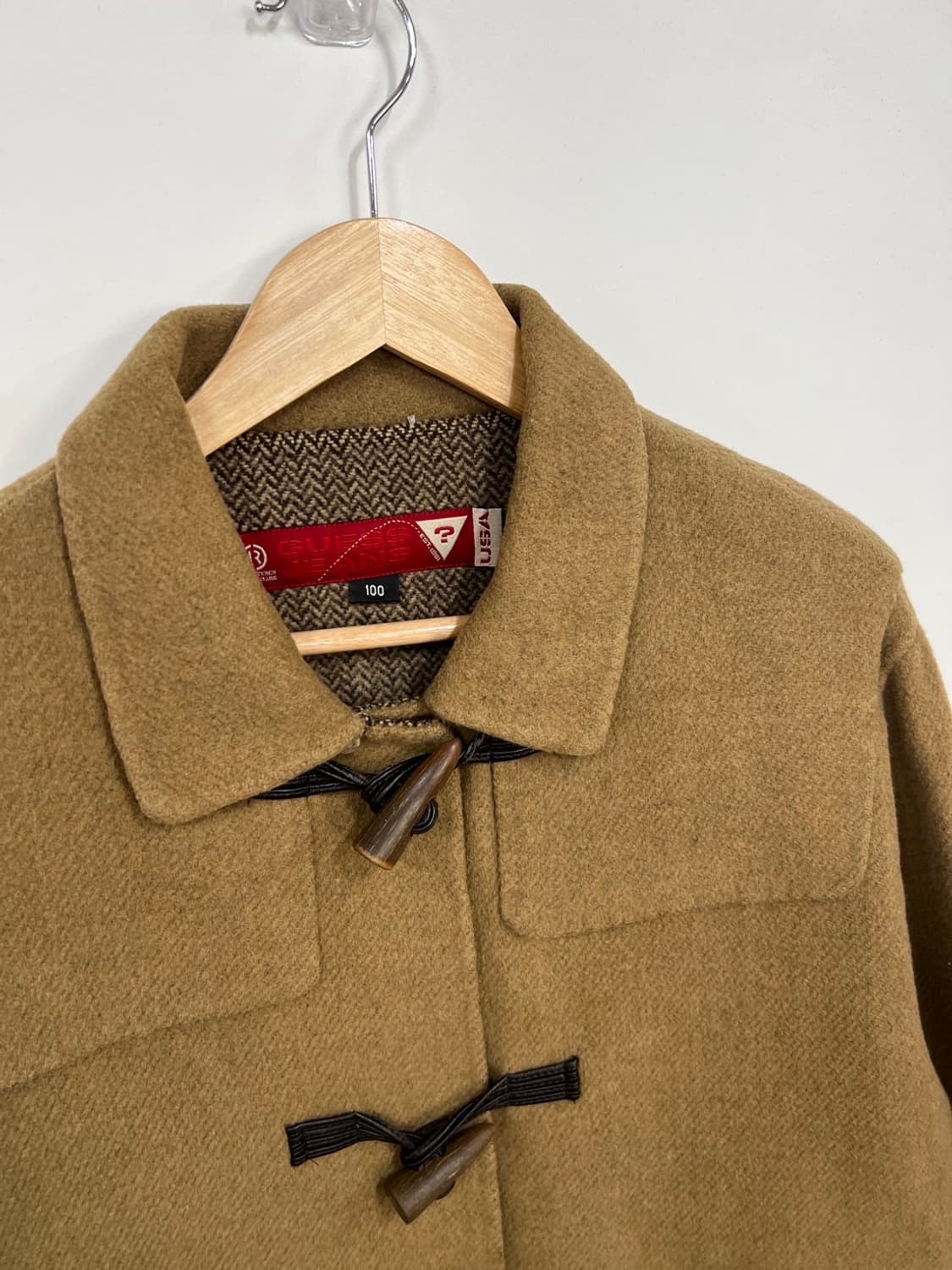 게스 빈티지 카멜 더플 코트 떡볶이 코트 상품이미지2