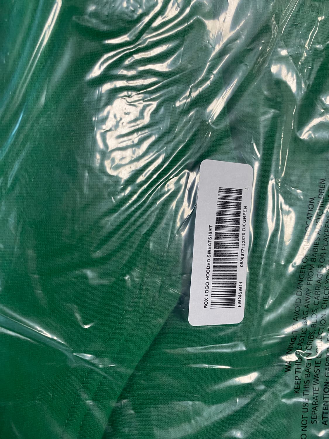 [L] 슈프림 박스로고 후드 그린 상품이미지2