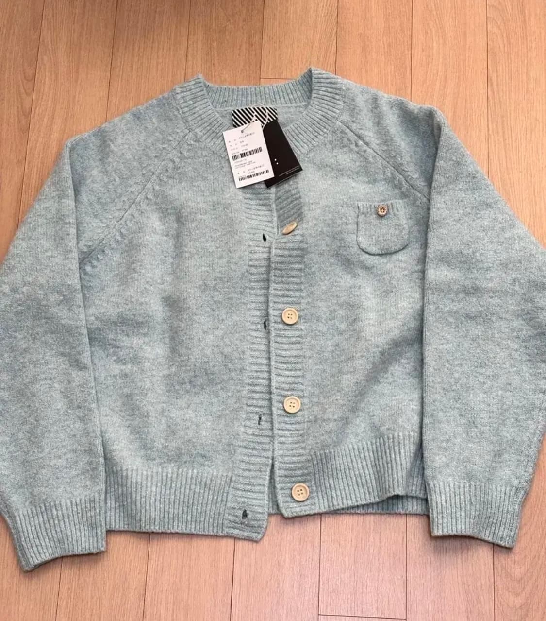 피그먼트 미니포켓버튼CD 민트색 가디건 여성 자켓 F(55-66) 상품이미지2