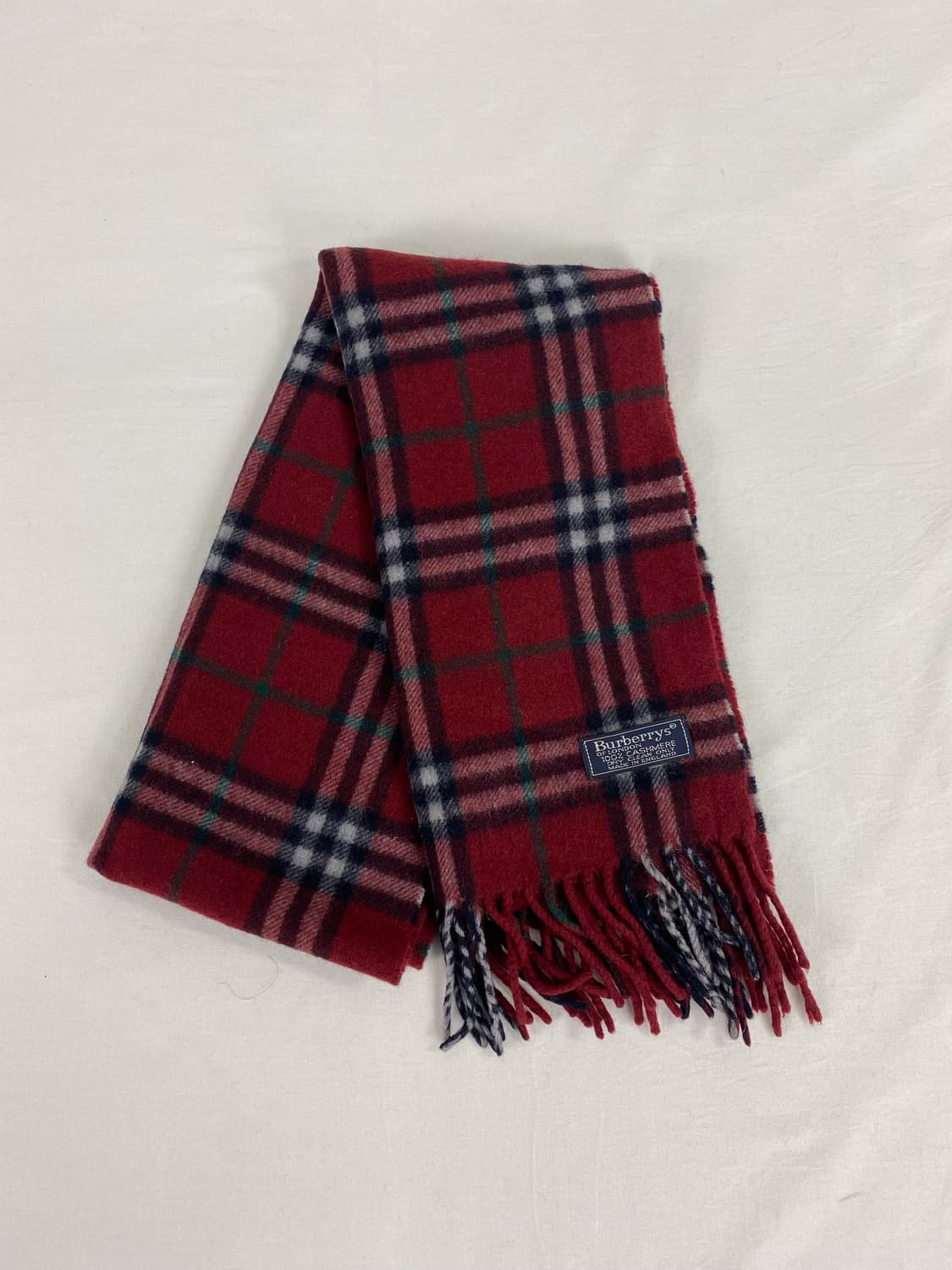 버버리 캐시미어 레드 머플러 목도리 상품이미지2