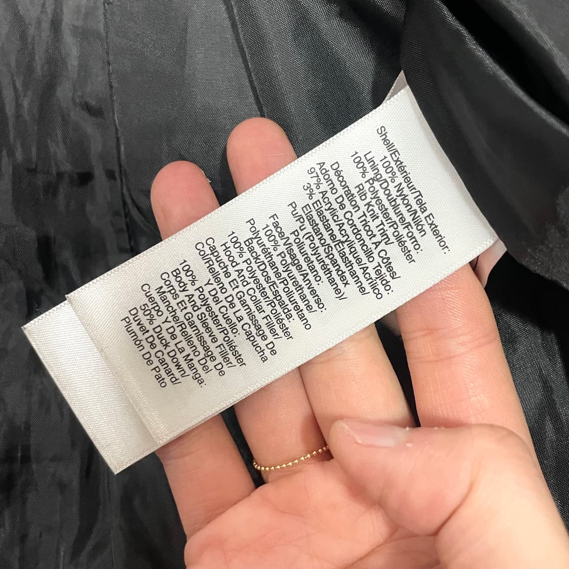 DKNY 블랙 더블지퍼 덕다운 롱패딩 여성XS 상품이미지8