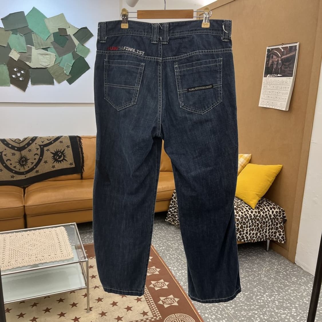 푸부 FUBU 올드스쿨 스트릿 펑크 프린팅 데님팬츠 32인치 C10237 상품이미지4