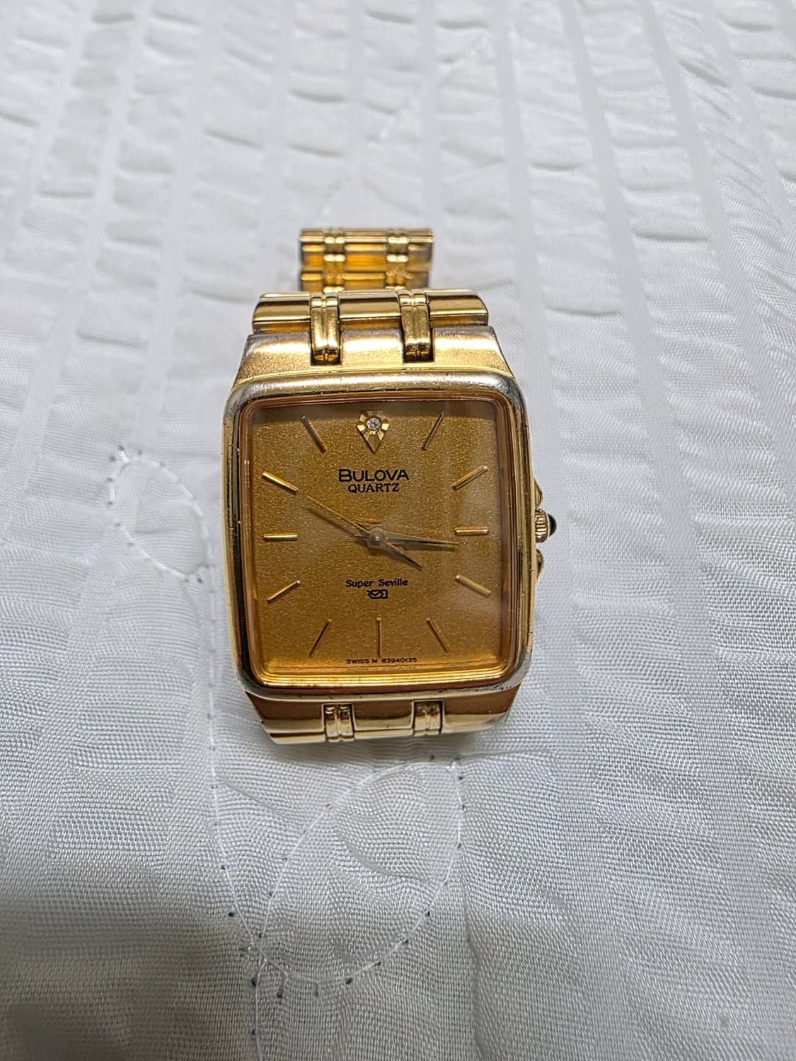 빈티지 부로바 슈퍼세빌 슈퍼쉐빌 탱크 금장 쿼츠 메탈 시계 BULOVA 상품이미지8